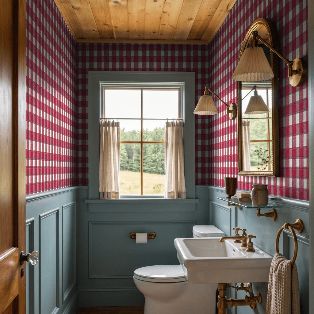 Patchwork Gingham Wallpaper - Painted Paper