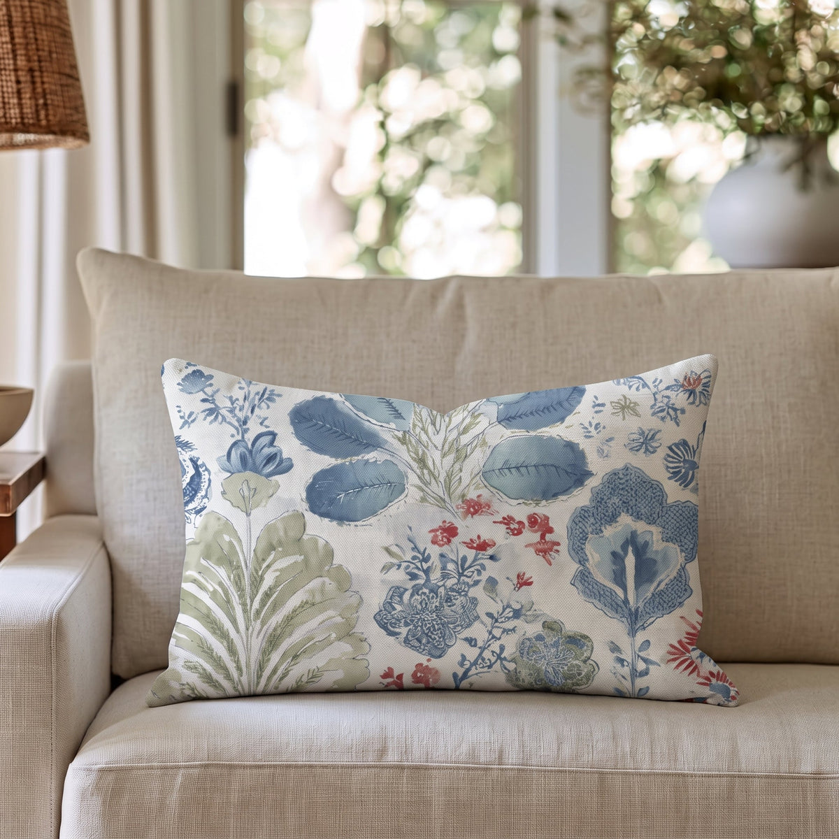 Patchwork Petal Throw Pillow throw pillow - Hillcroft Home