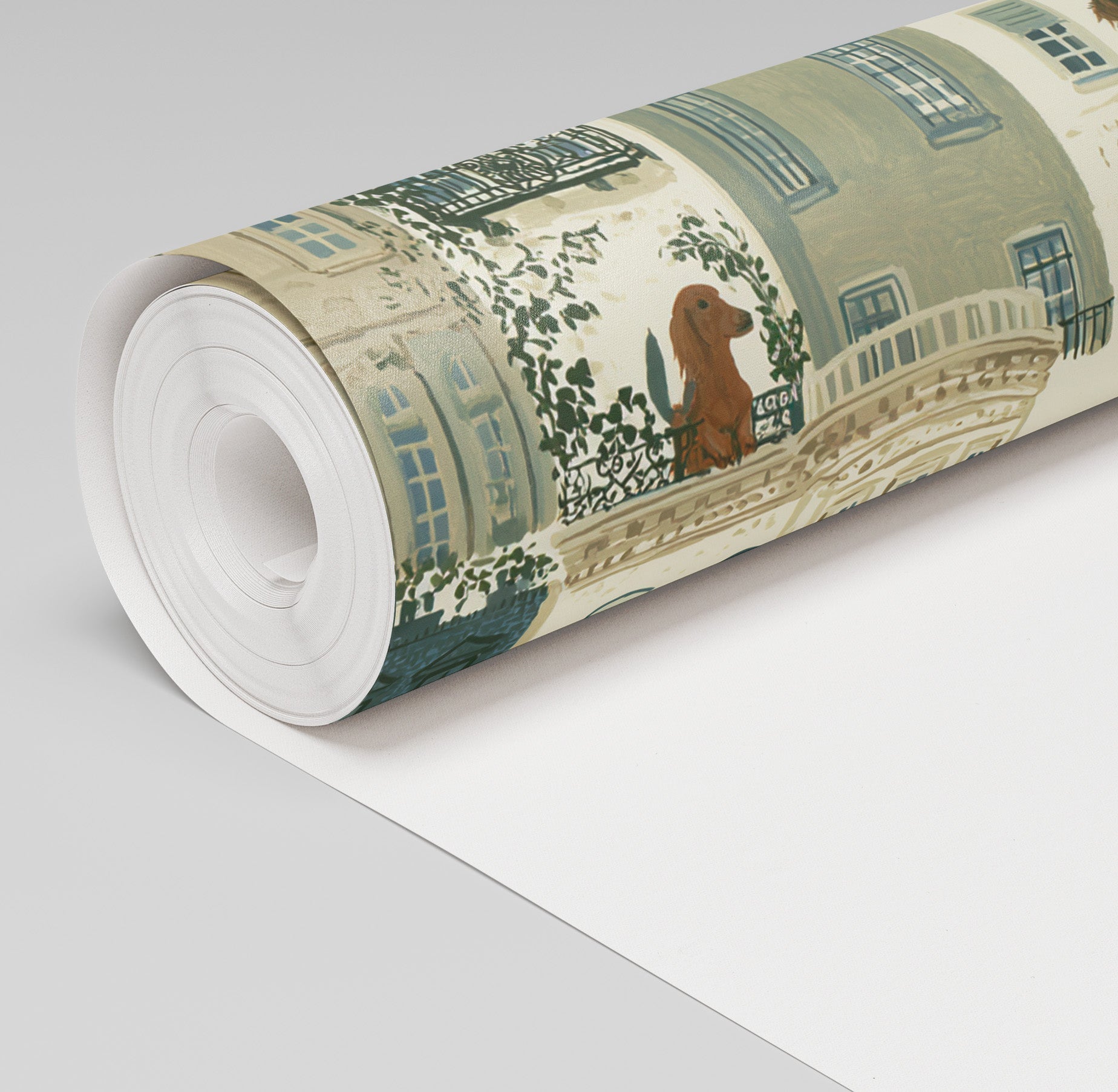 Patio Paws Wallpaper - Painted Paper