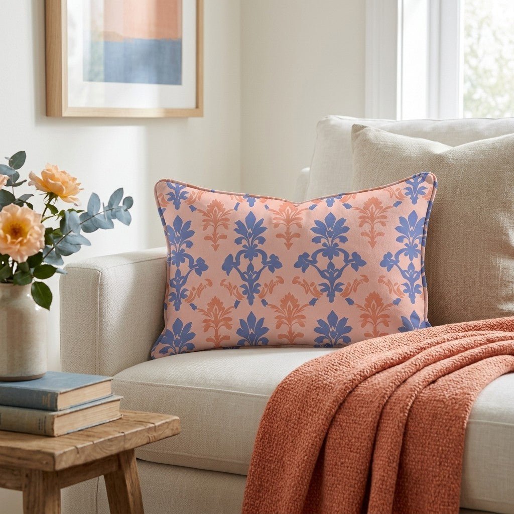 Peachy Elegance Throw Pillow - Benton Lane Home - Lemon Park