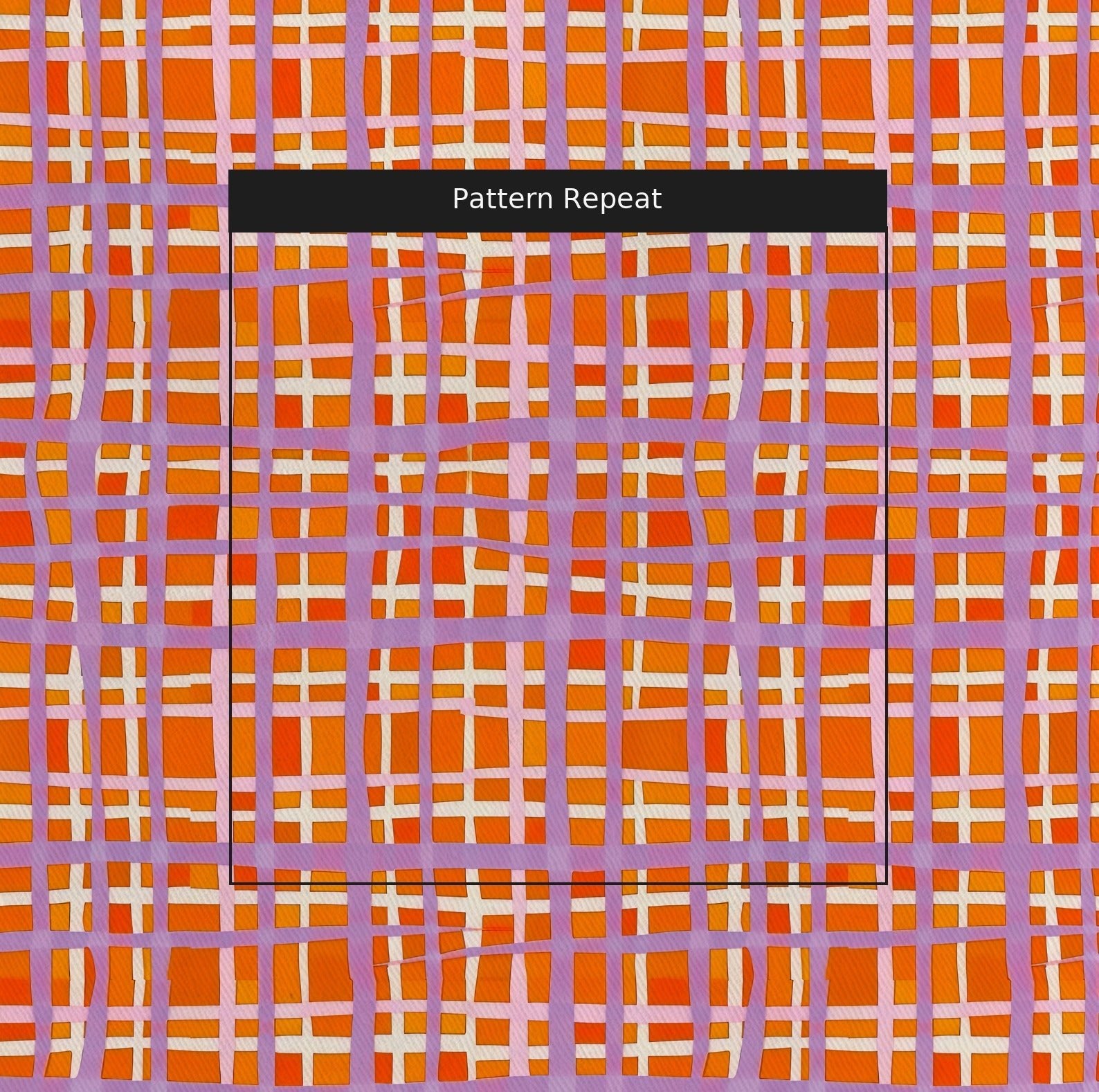 Peachy Gridlock - Fabric - Lemon Park