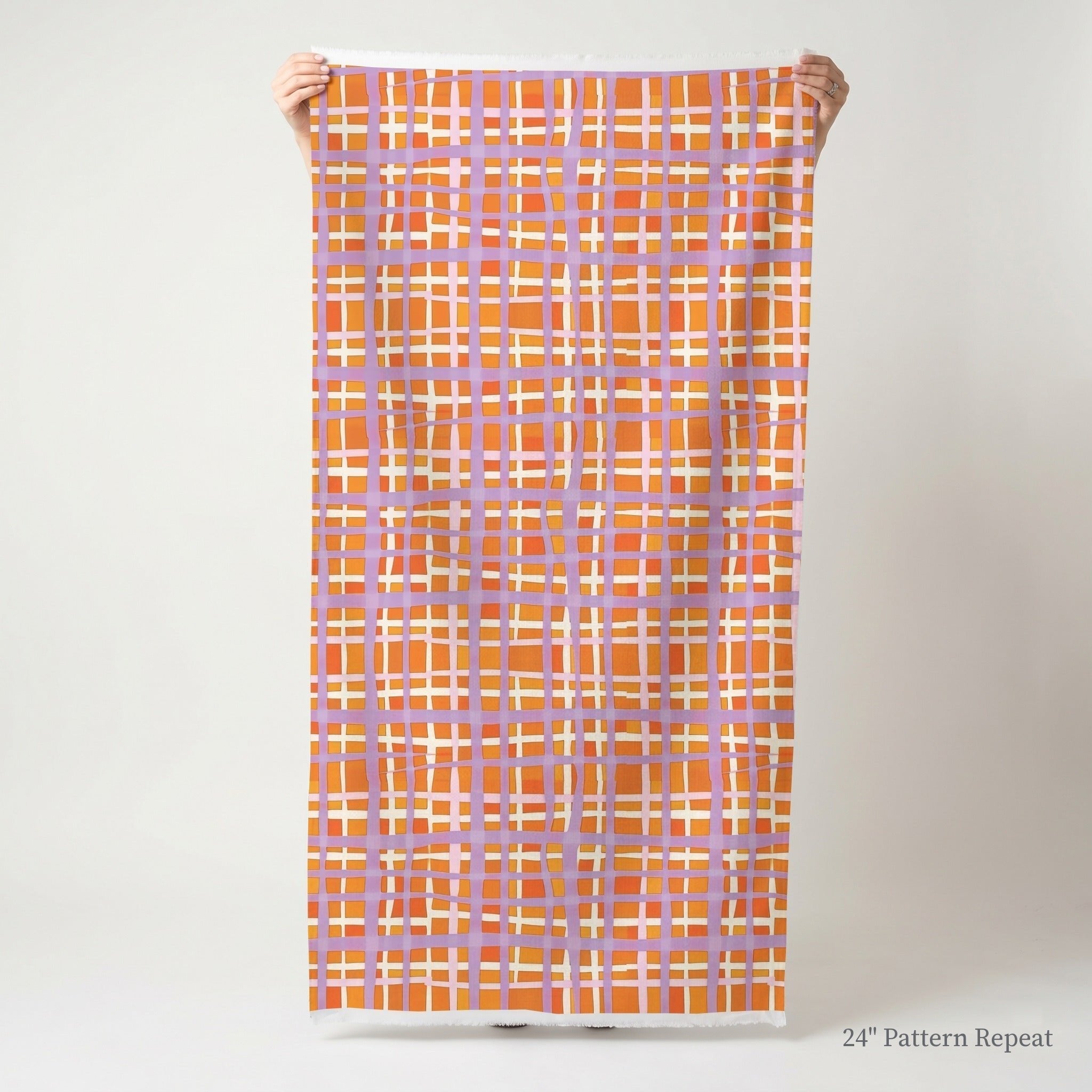 Peachy Gridlock - Fabric - Benton Lane Home - Lemon Park