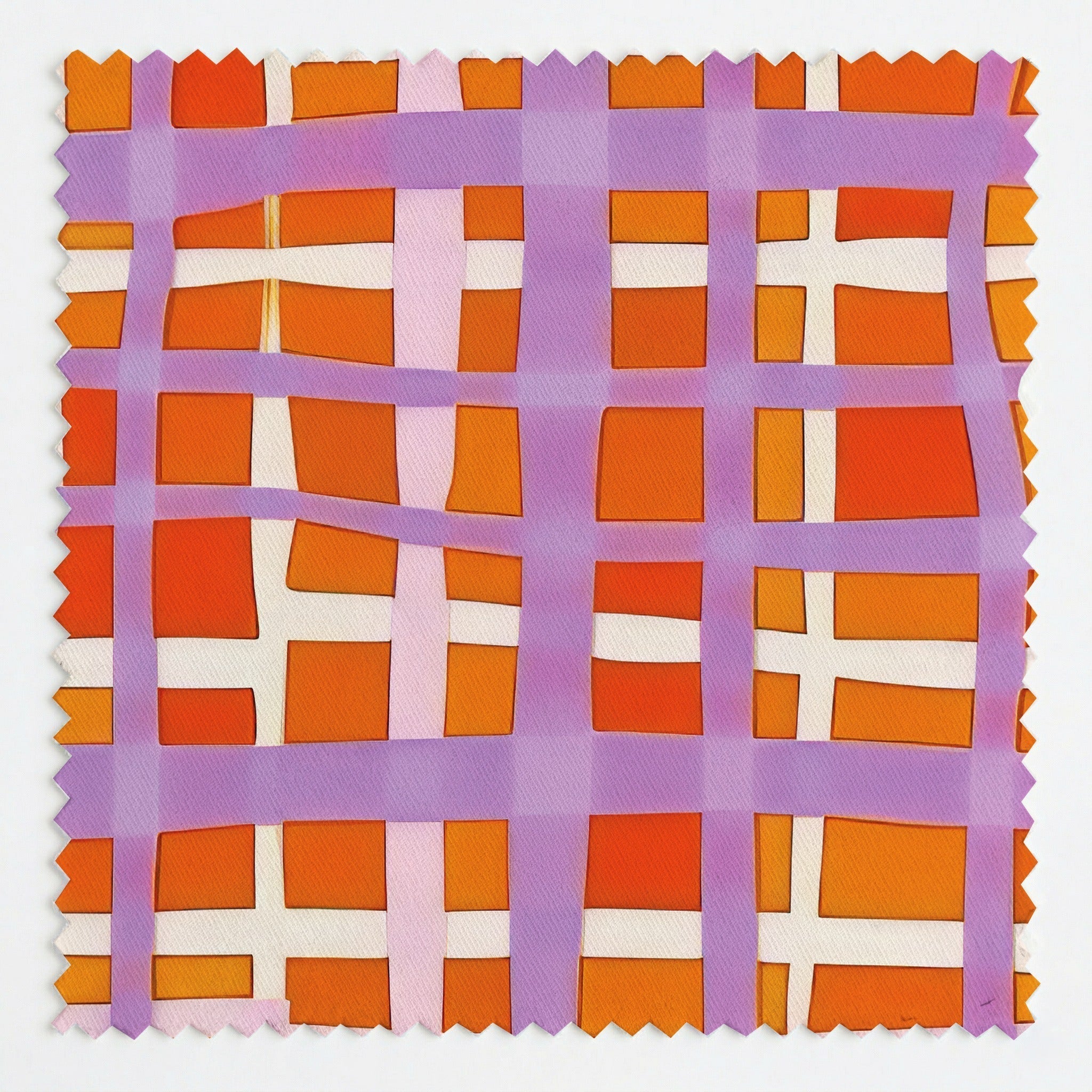 Peachy Gridlock - Fabric - Benton Lane Home - Lemon Park