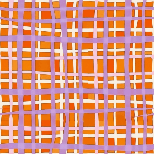 Peachy Gridlock Wallpaper - Lemon Park