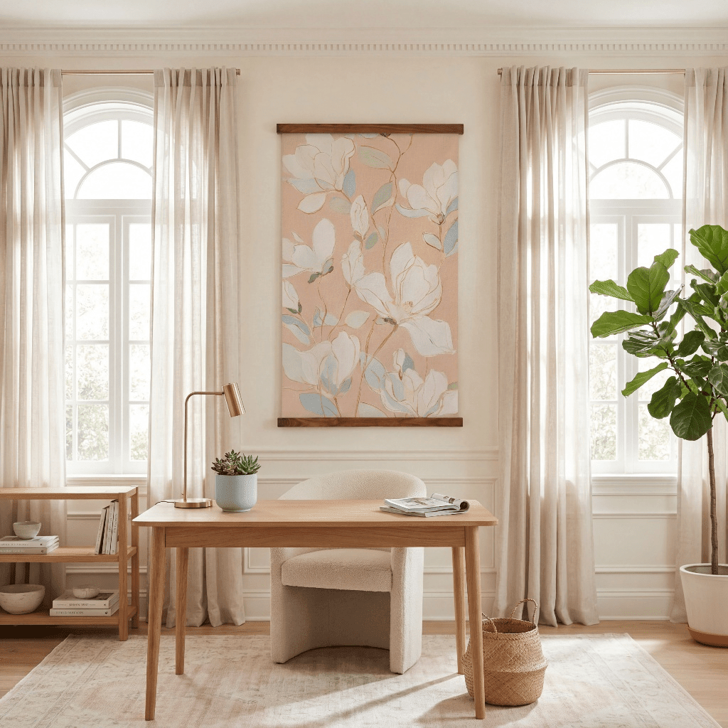 Peachy Petals - Tapestry - Benton Lane Home - Lemon Park