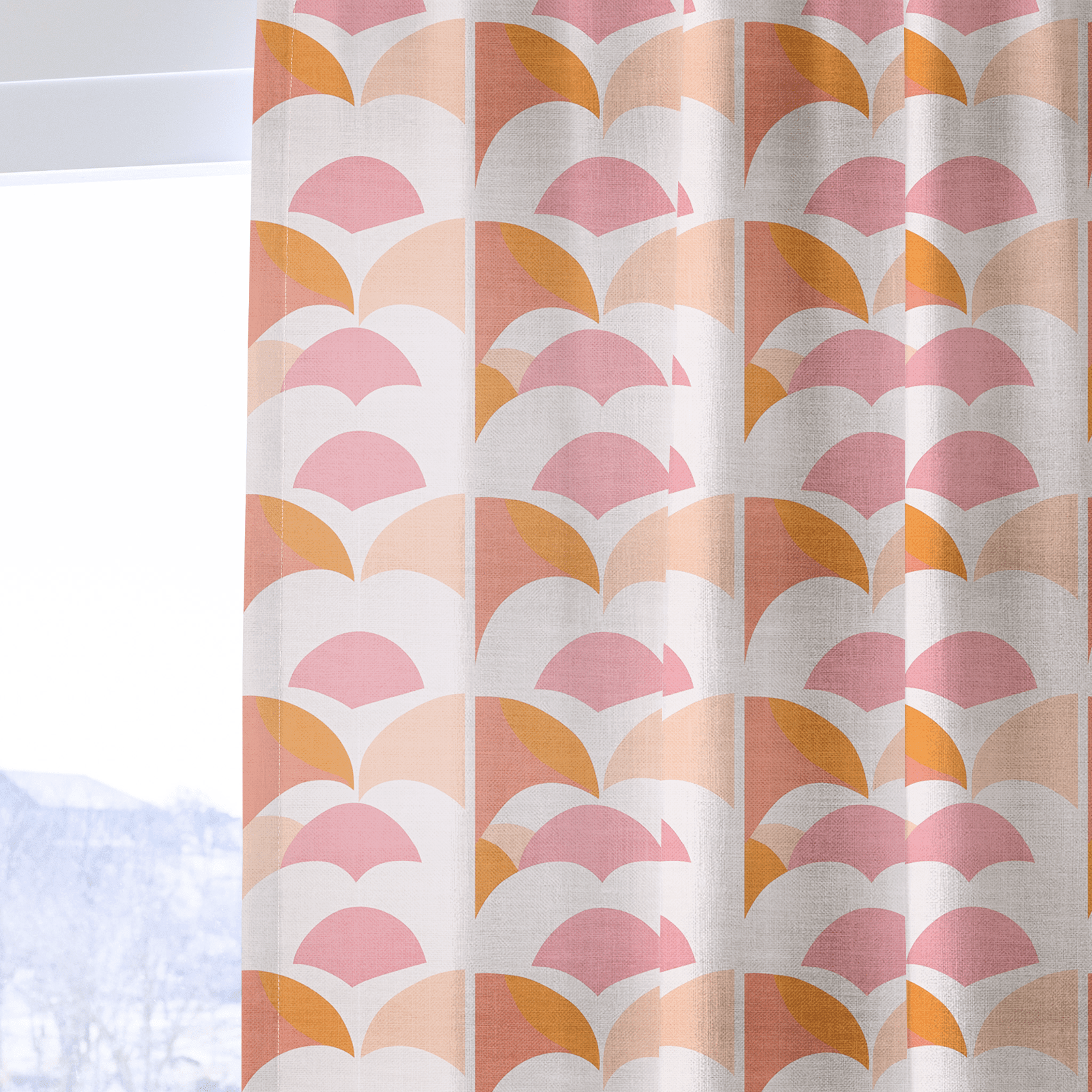 Peachy Pops - Drapery - Benton Lane Home - Lemon Park
