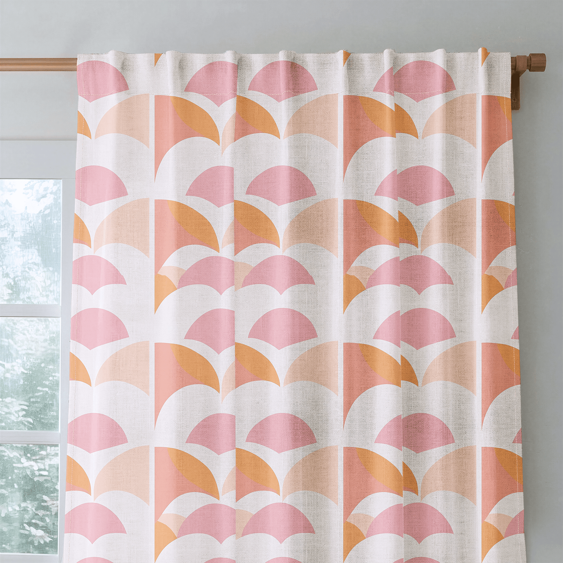 Peachy Pops - Drapery - Benton Lane Home - Lemon Park
