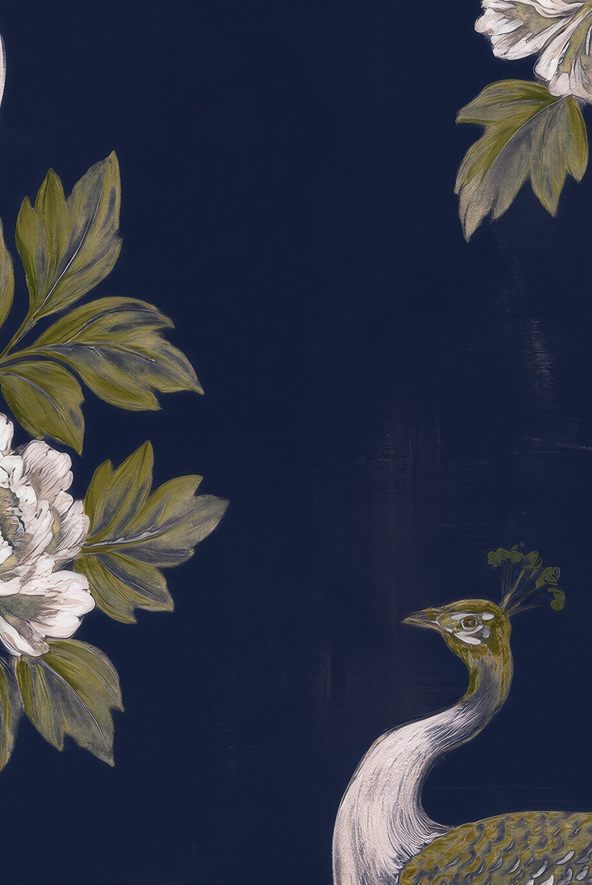 Peacock Elegance - Wall Mural - Painted Paper