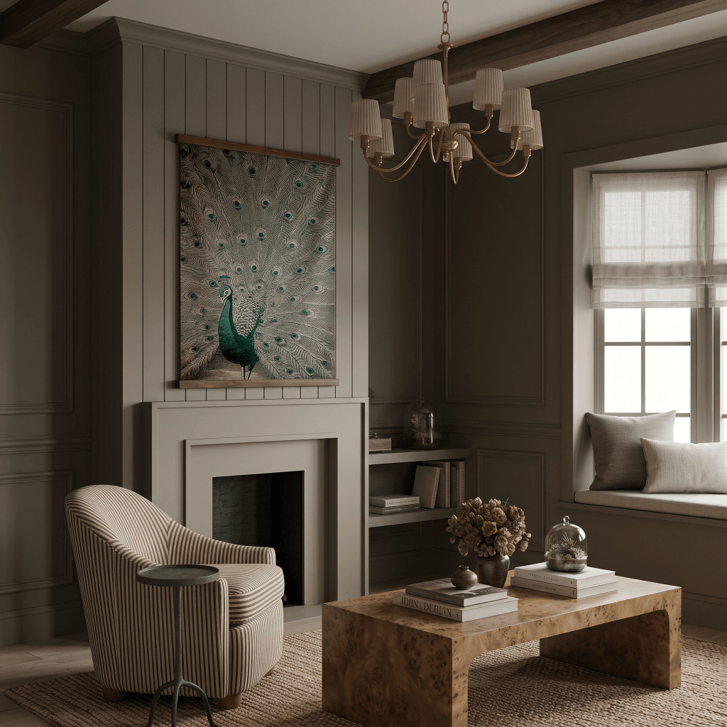 Peacock Feathers - Tapestry - Benton Lane Home - Painted Paper