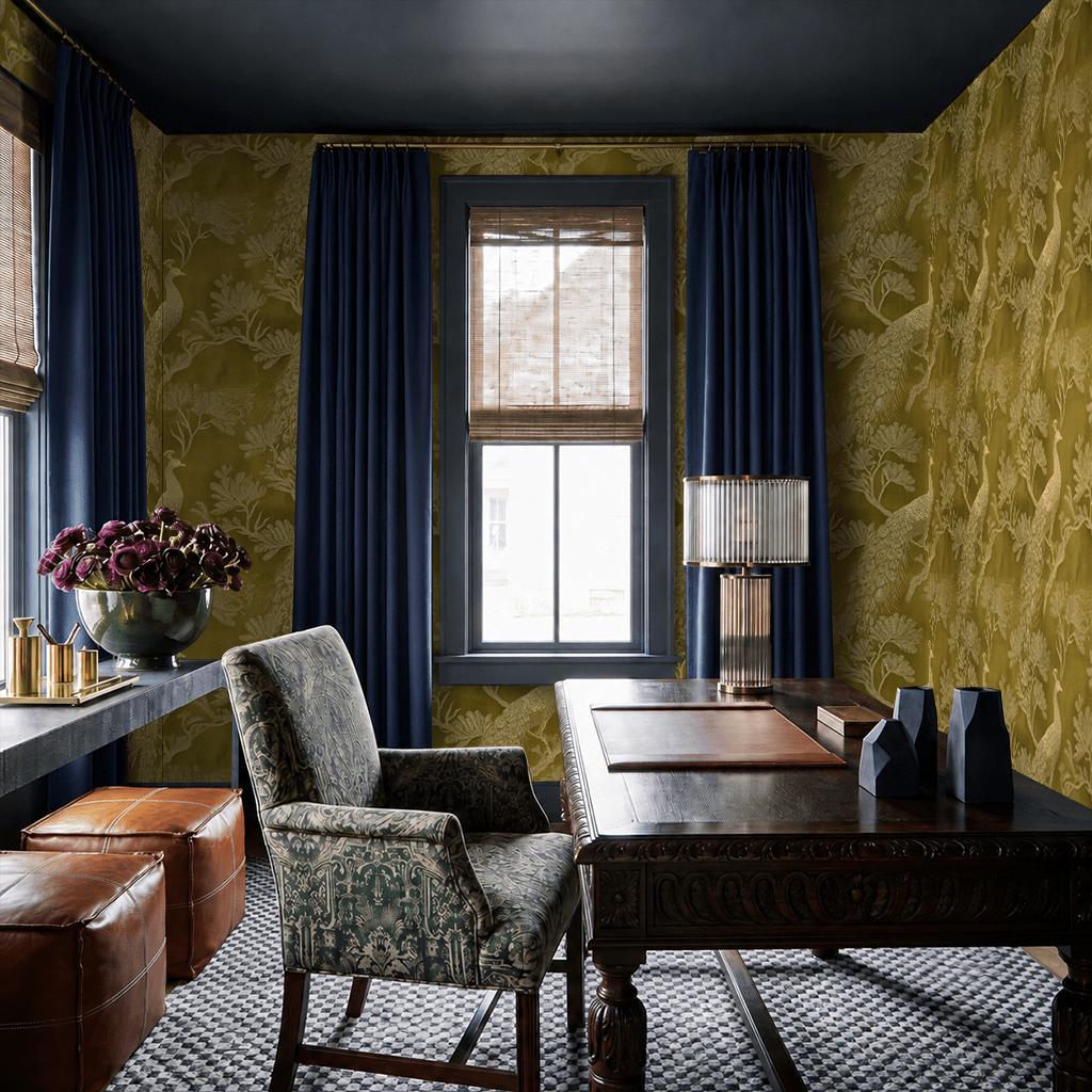 Peacock Party Wallpaper - Painted Paper