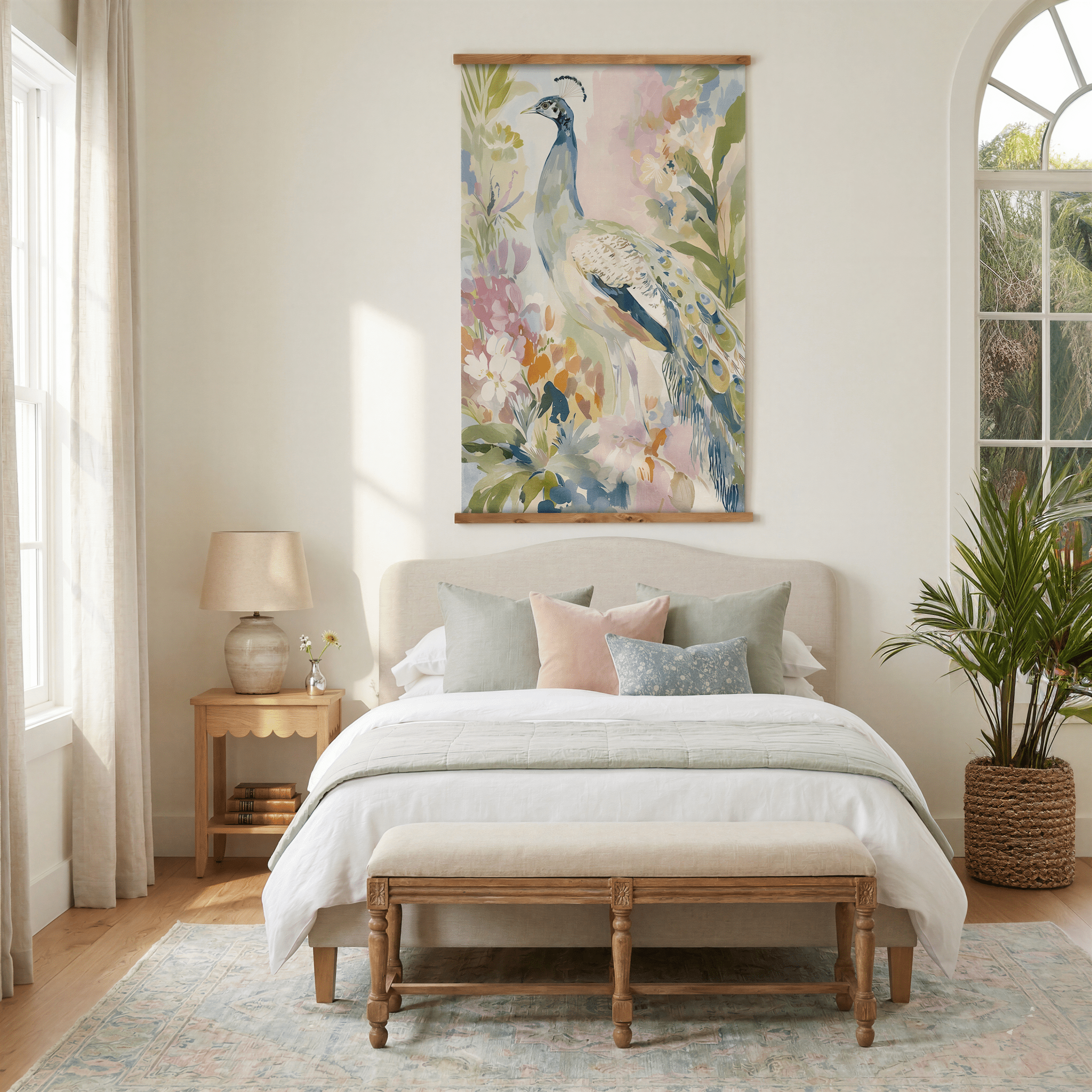 Peacock Summer - Tapestry - Benton Lane Home - Lemon Park