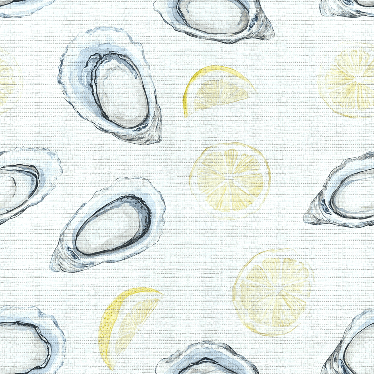 Pearls and Lemons Faux Grasscloth Wallpaper - Benton Lane Home - Lemon Park