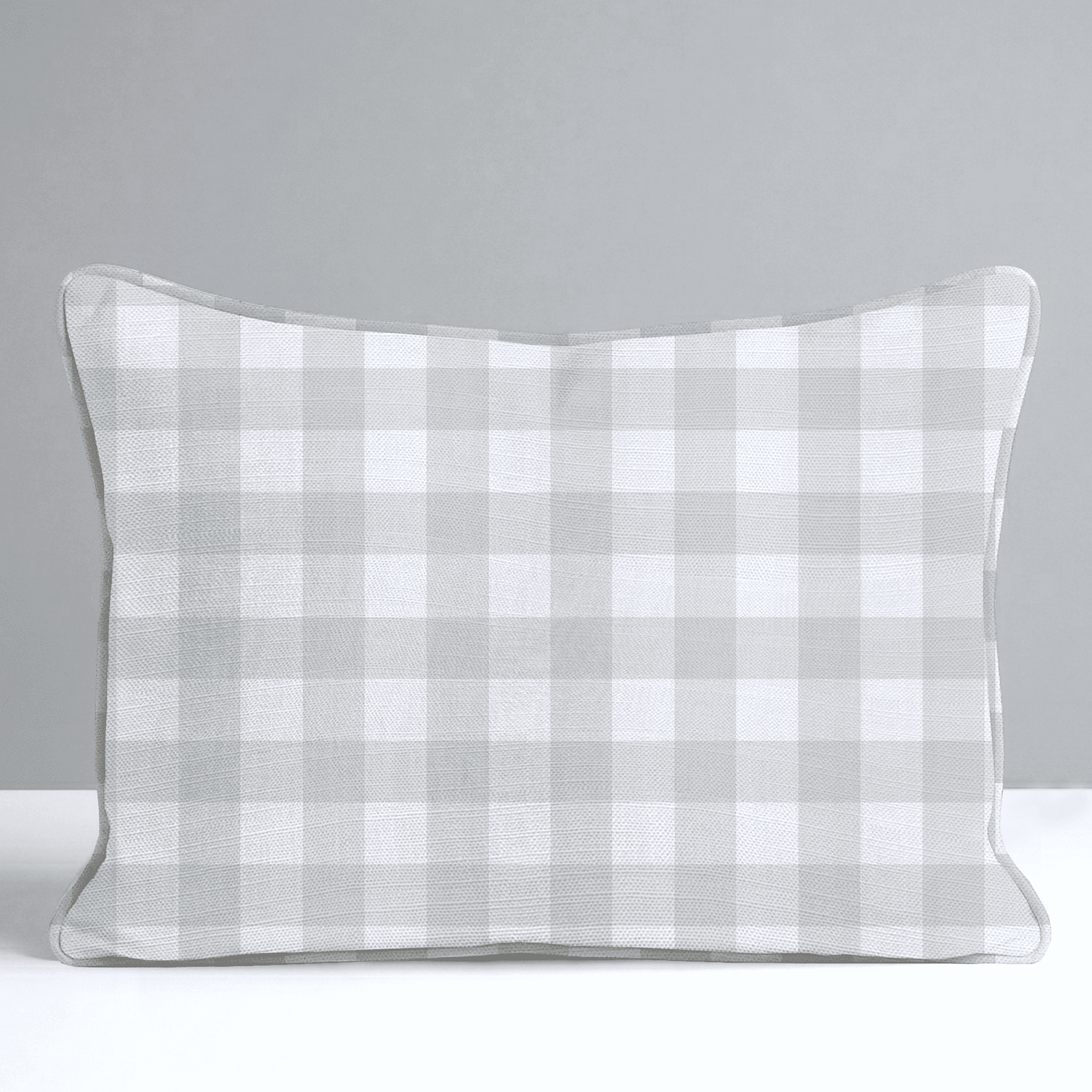 Pearl's Haven Fog Gingham Throw Pillow - Benton Lane Home - Lemon Park