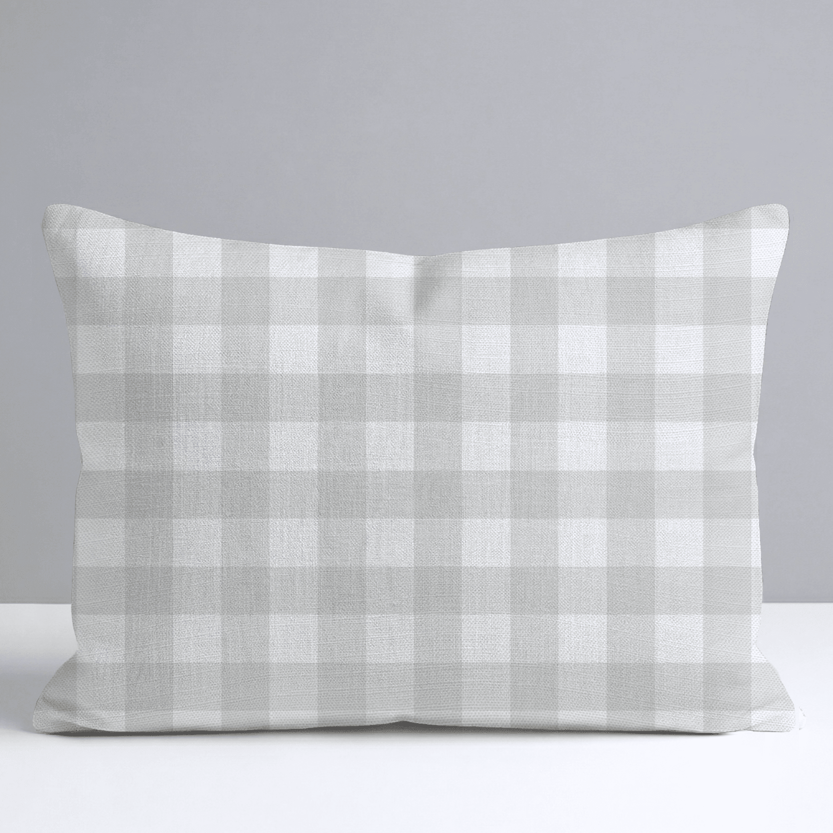 Pearl's Haven Fog Gingham Throw Pillow - Benton Lane Home - Lemon Park
