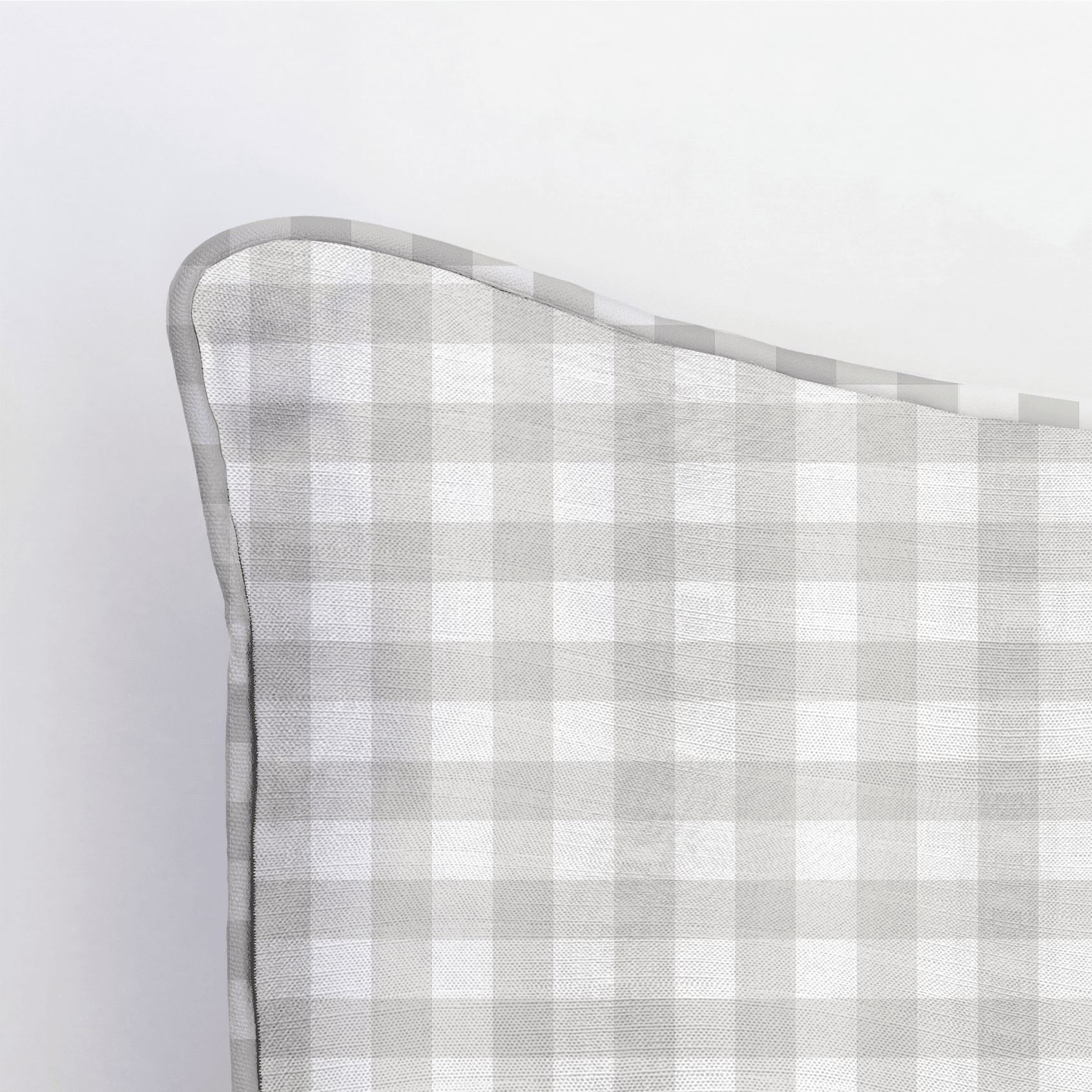 Pearl's Haven Fog Gingham Throw Pillow - Benton Lane Home - Lemon Park