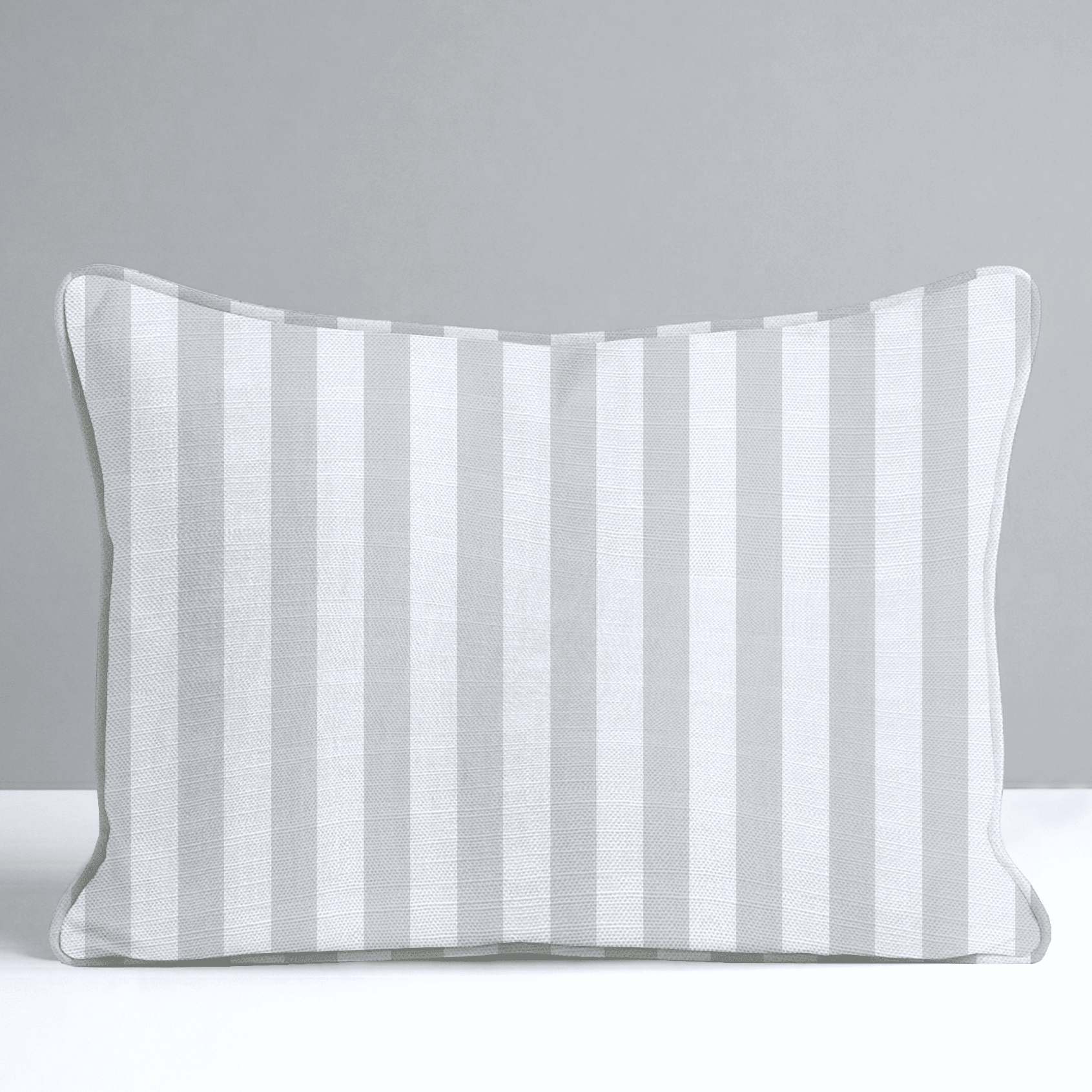 Pearl's Haven Fog Stripes Throw Pillow - Benton Lane Home - Lemon Park