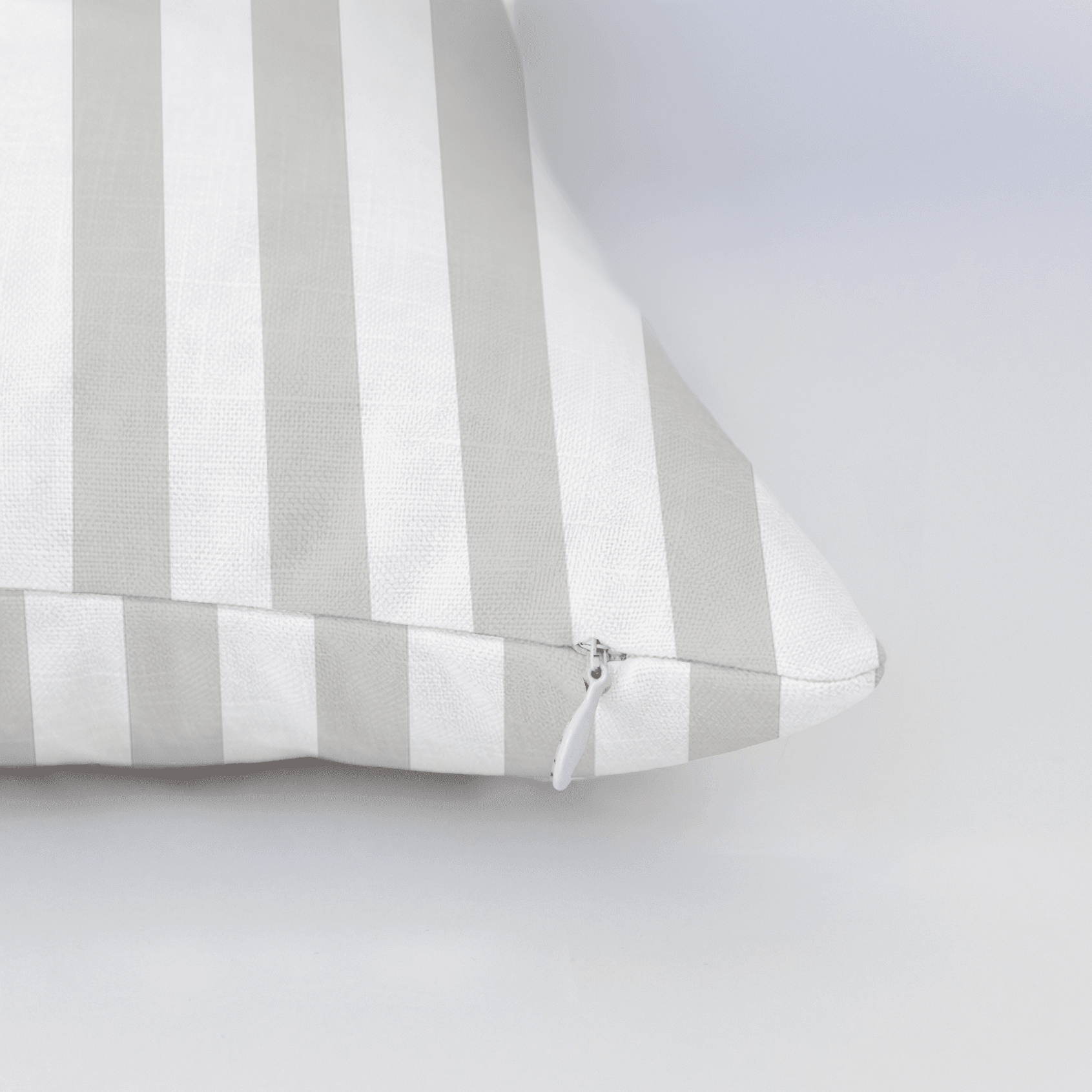 Pearl's Haven Fog Stripes Throw Pillow - Benton Lane Home - Lemon Park
