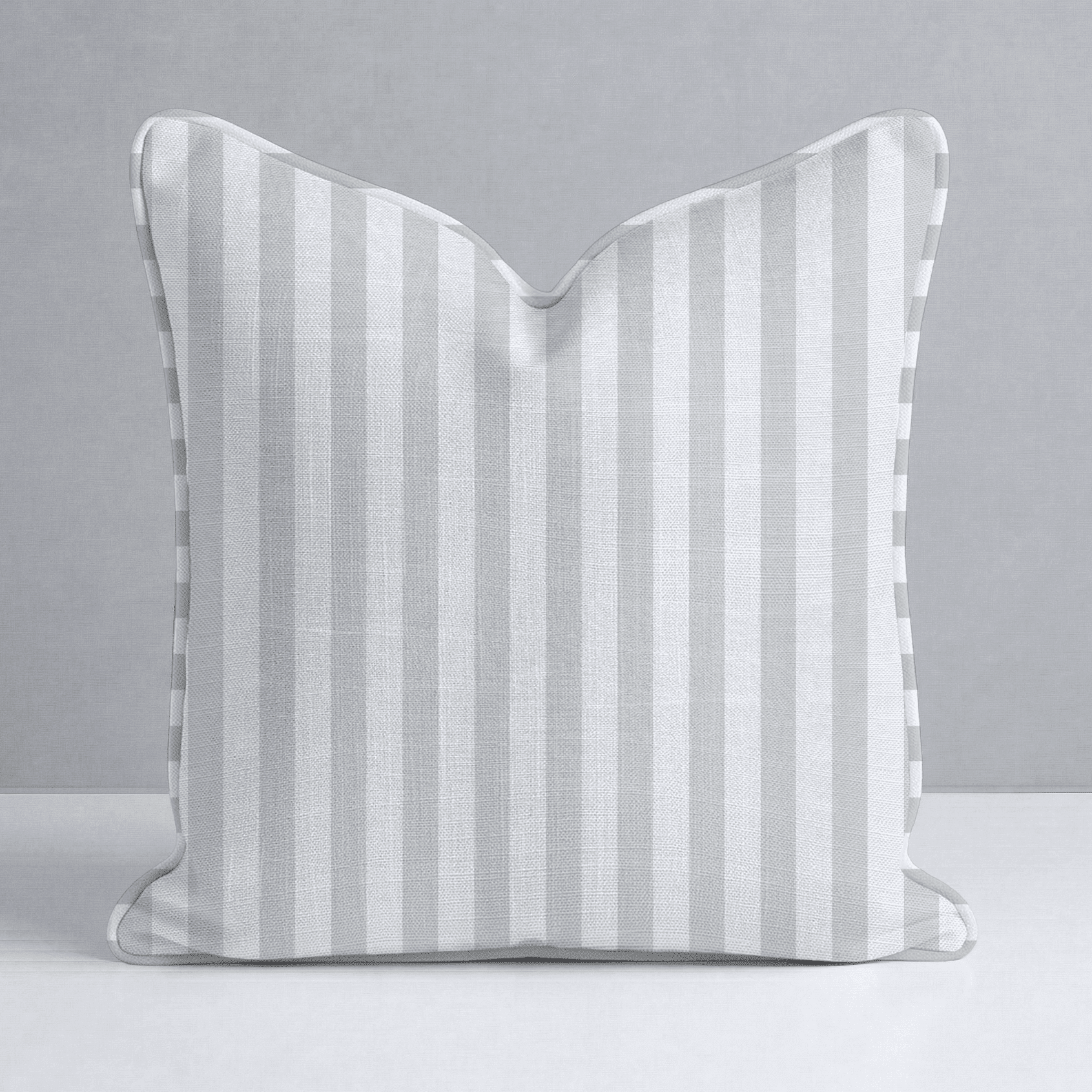 Pearl's Haven Fog Stripes Throw Pillow - Benton Lane Home - Lemon Park