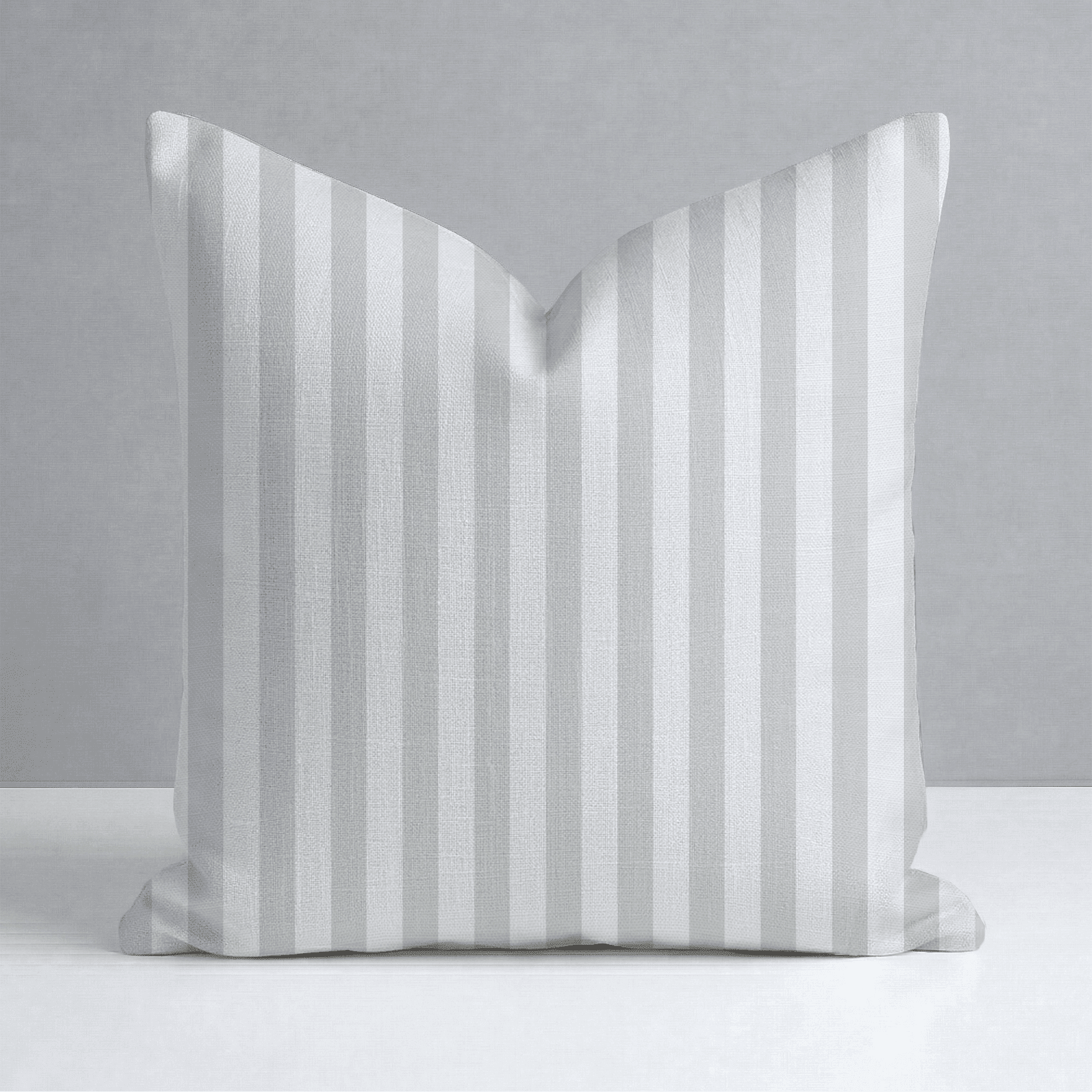 Pearl's Haven Fog Stripes Throw Pillow - Benton Lane Home - Lemon Park