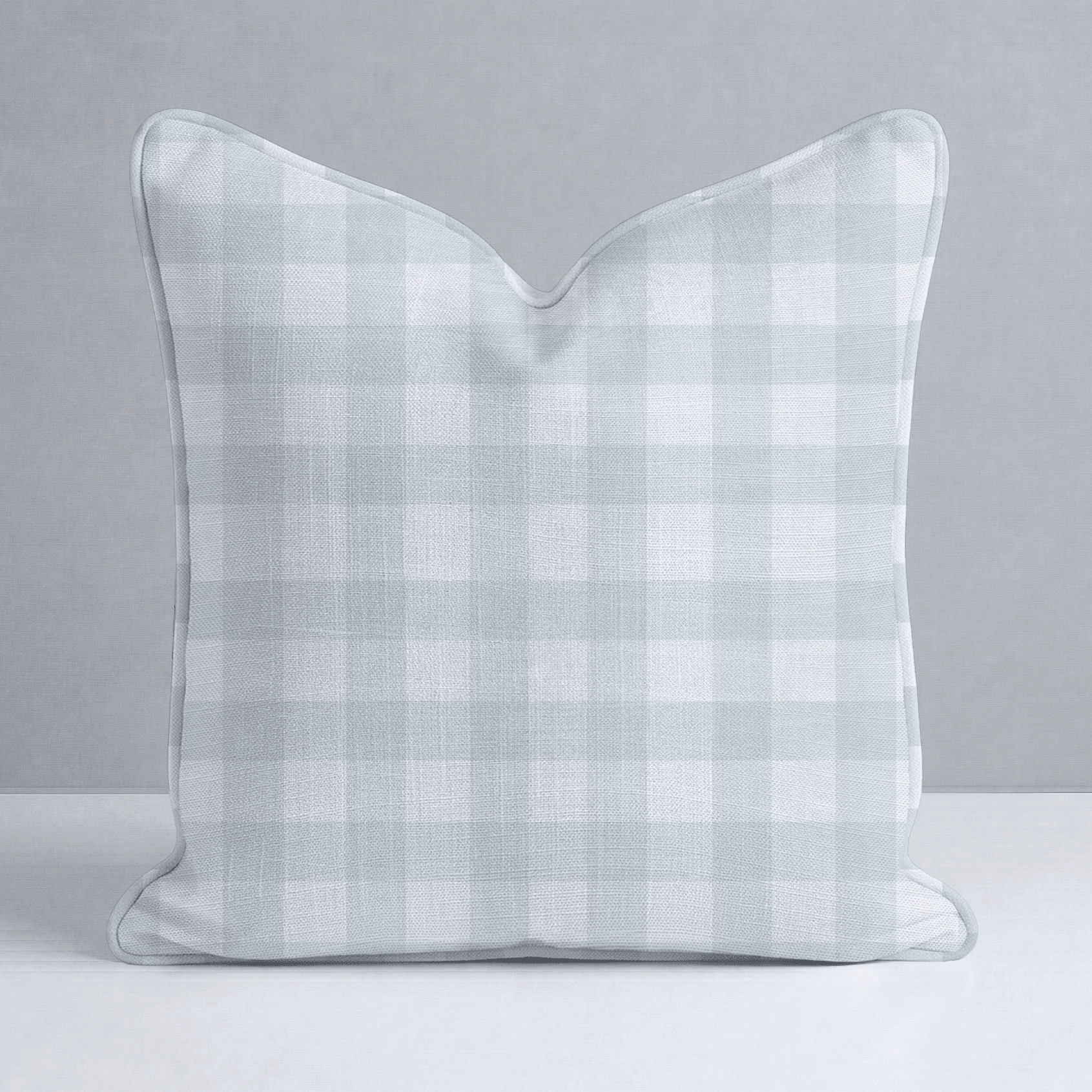 Pearl's Haven Spring Blue Gingham Throw Pillow - Benton Lane Home - Lemon Park