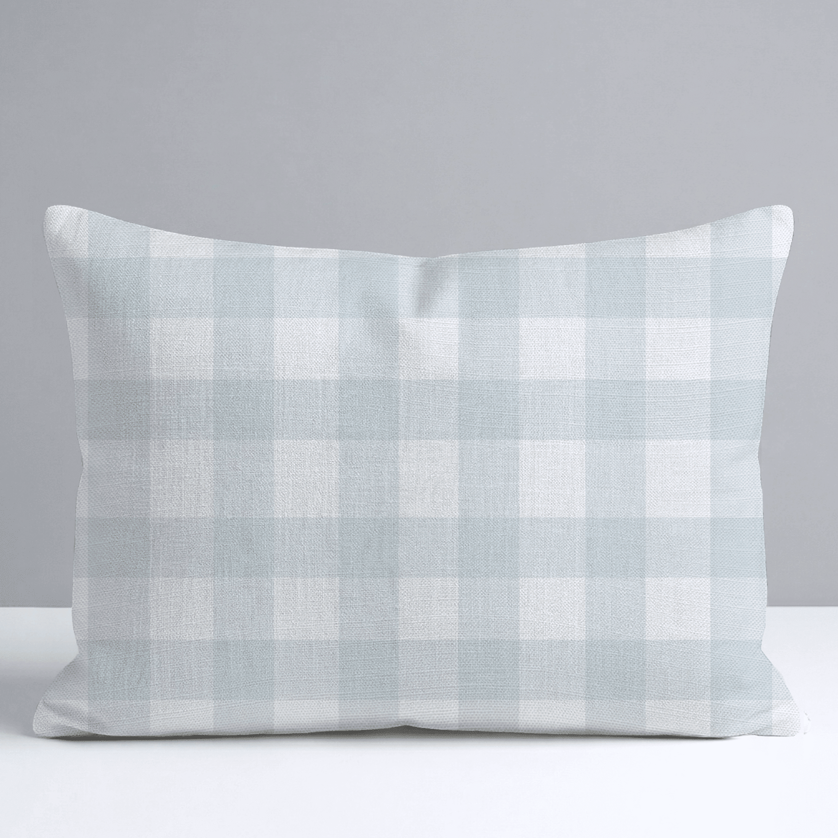 Pearl's Haven Spring Blue Gingham Throw Pillow - Benton Lane Home - Lemon Park