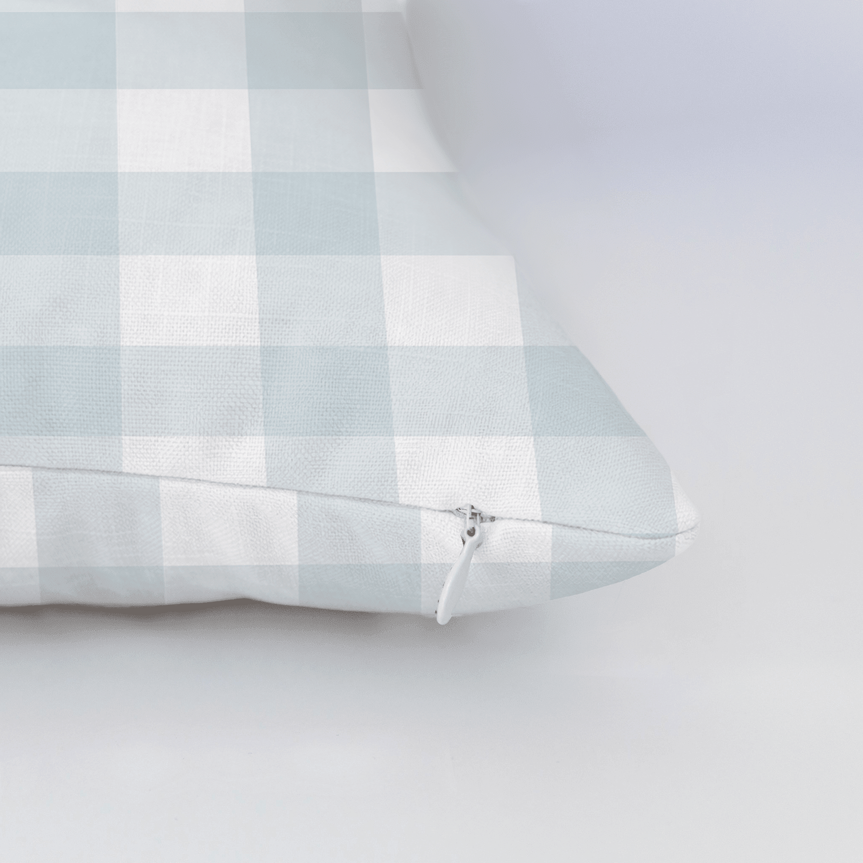 Pearl's Haven Spring Blue Gingham Throw Pillow - Benton Lane Home - Lemon Park