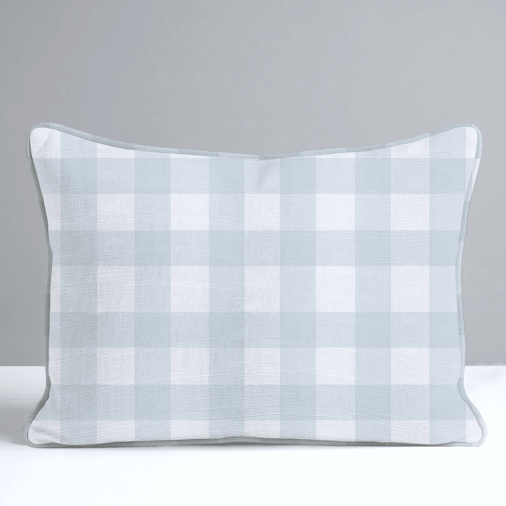 Pearl's Haven Spring Blue Gingham Throw Pillow - Benton Lane Home - Lemon Park