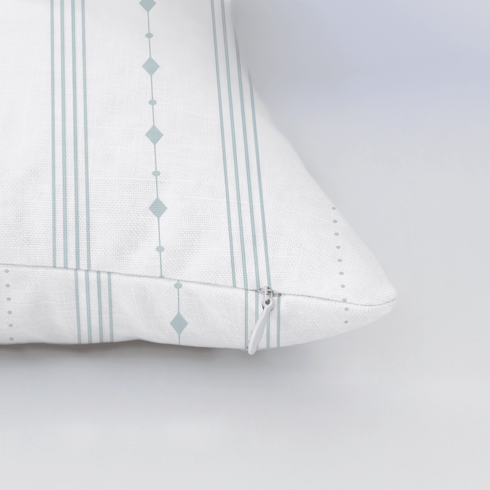 Pearl's Haven Spring Blue Stripes Throw Pillow - Benton Lane Home - Lemon Park