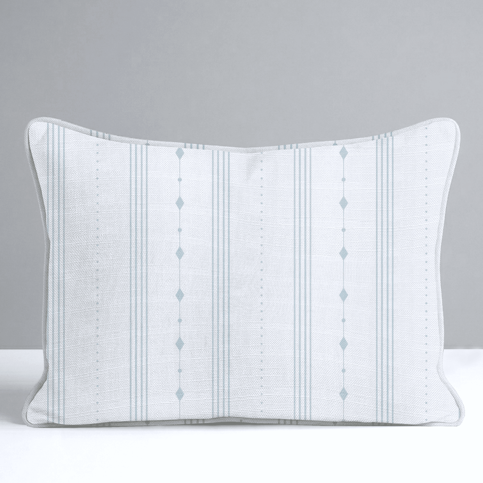 Pearl's Haven Spring Blue Stripes Throw Pillow - Benton Lane Home - Lemon Park