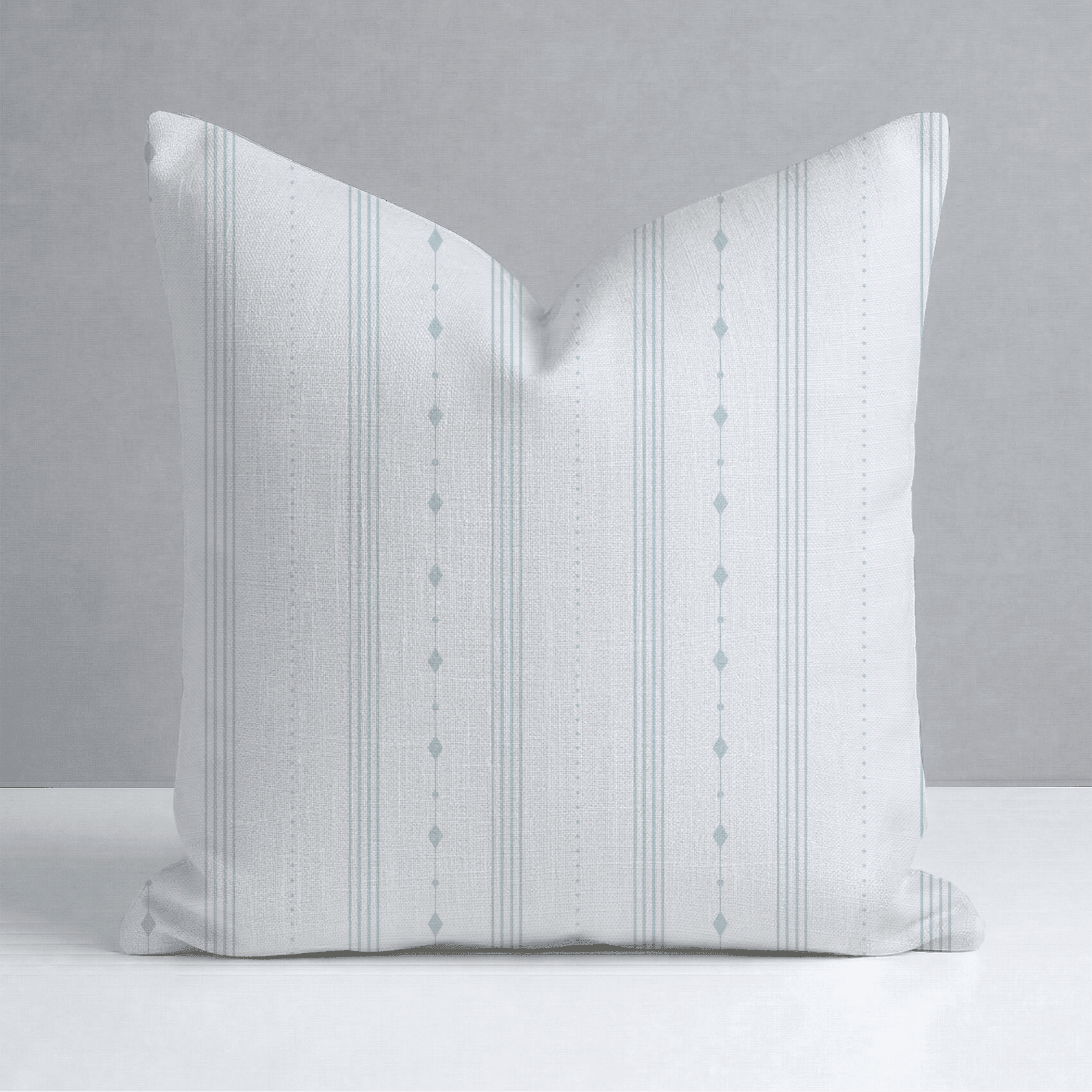 Pearl's Haven Spring Blue Stripes Throw Pillow - Benton Lane Home - Lemon Park