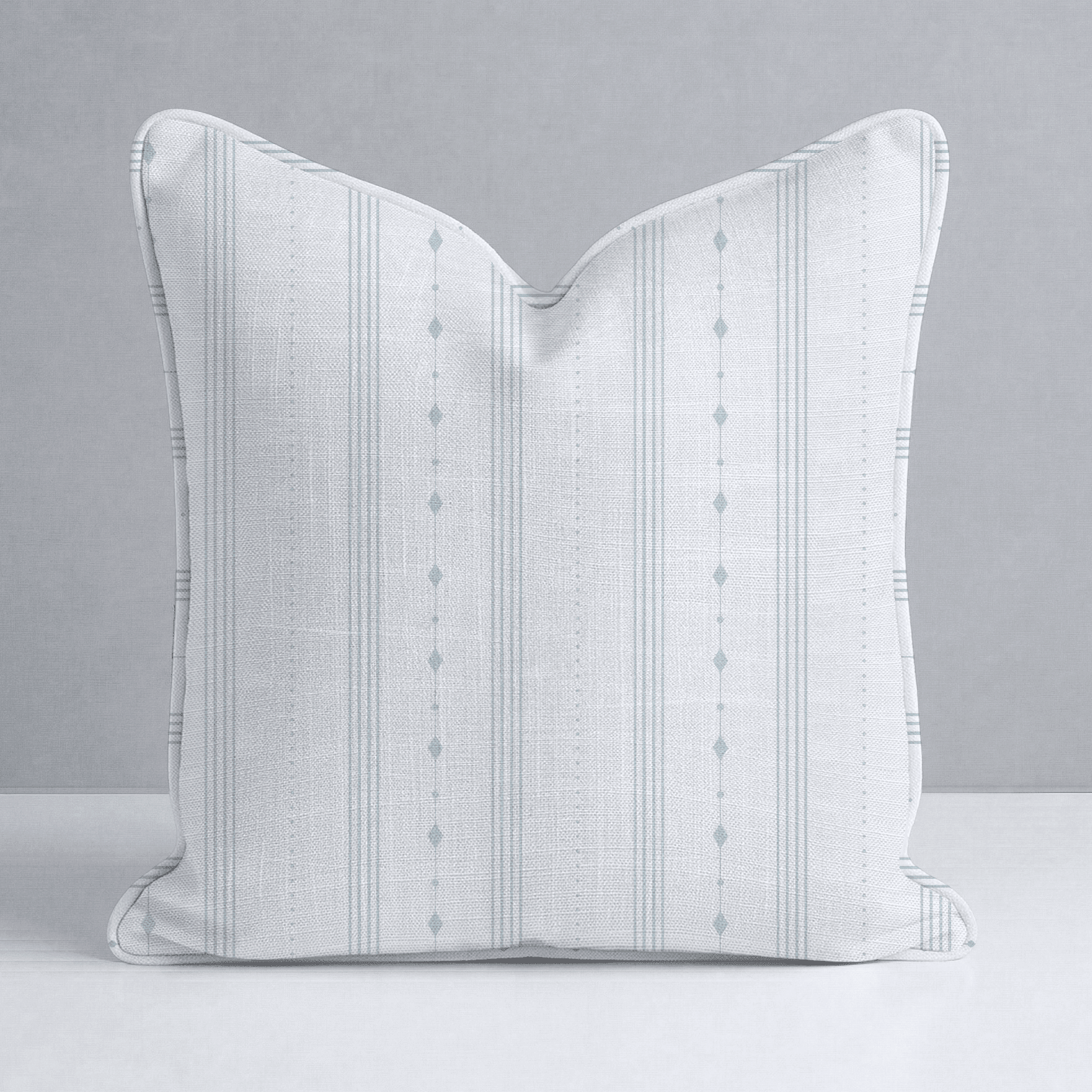 Pearl's Haven Spring Blue Stripes Throw Pillow - Benton Lane Home - Lemon Park