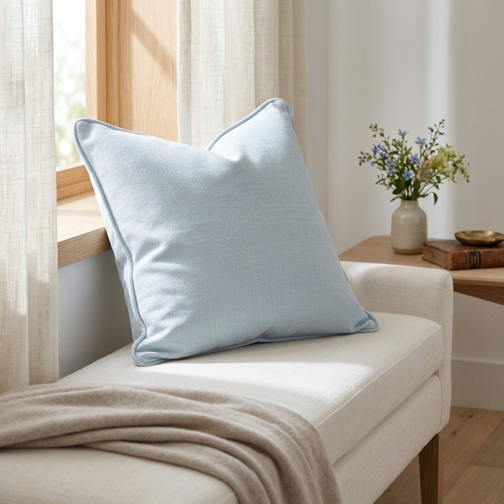 Pearl's Haven Spring Blue Throw Pillow - Benton Lane Home - Lemon Park