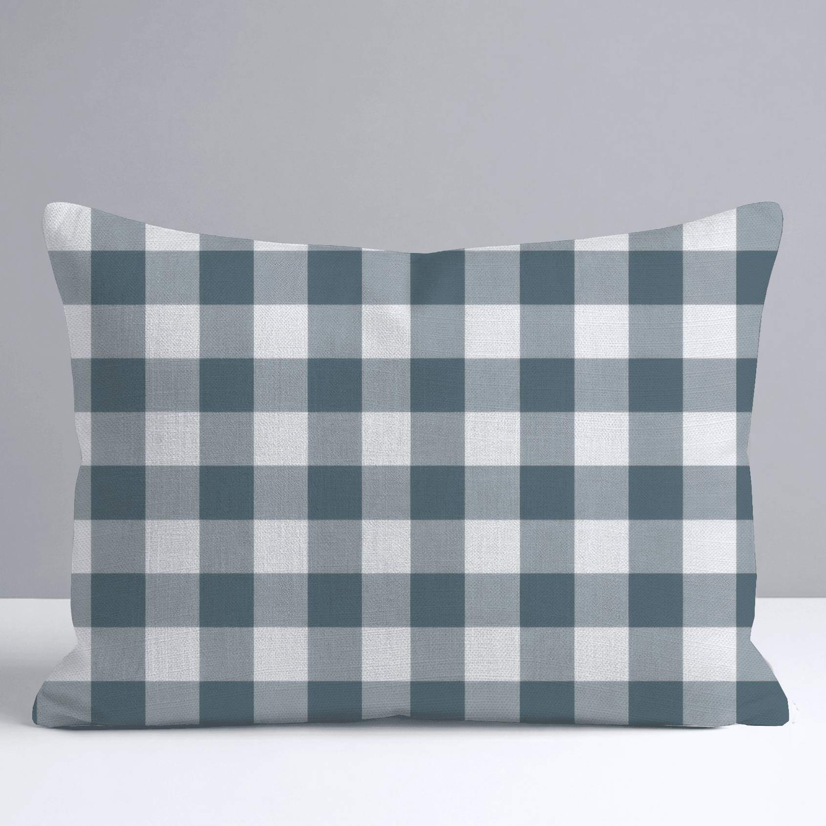 Pearl's Haven Teal Gingham Throw Pillow - Benton Lane Home - Lemon Park