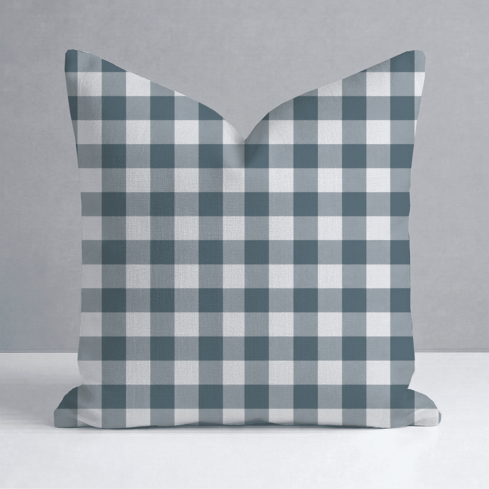 Pearl's Haven Teal Gingham Throw Pillow - Benton Lane Home - Lemon Park