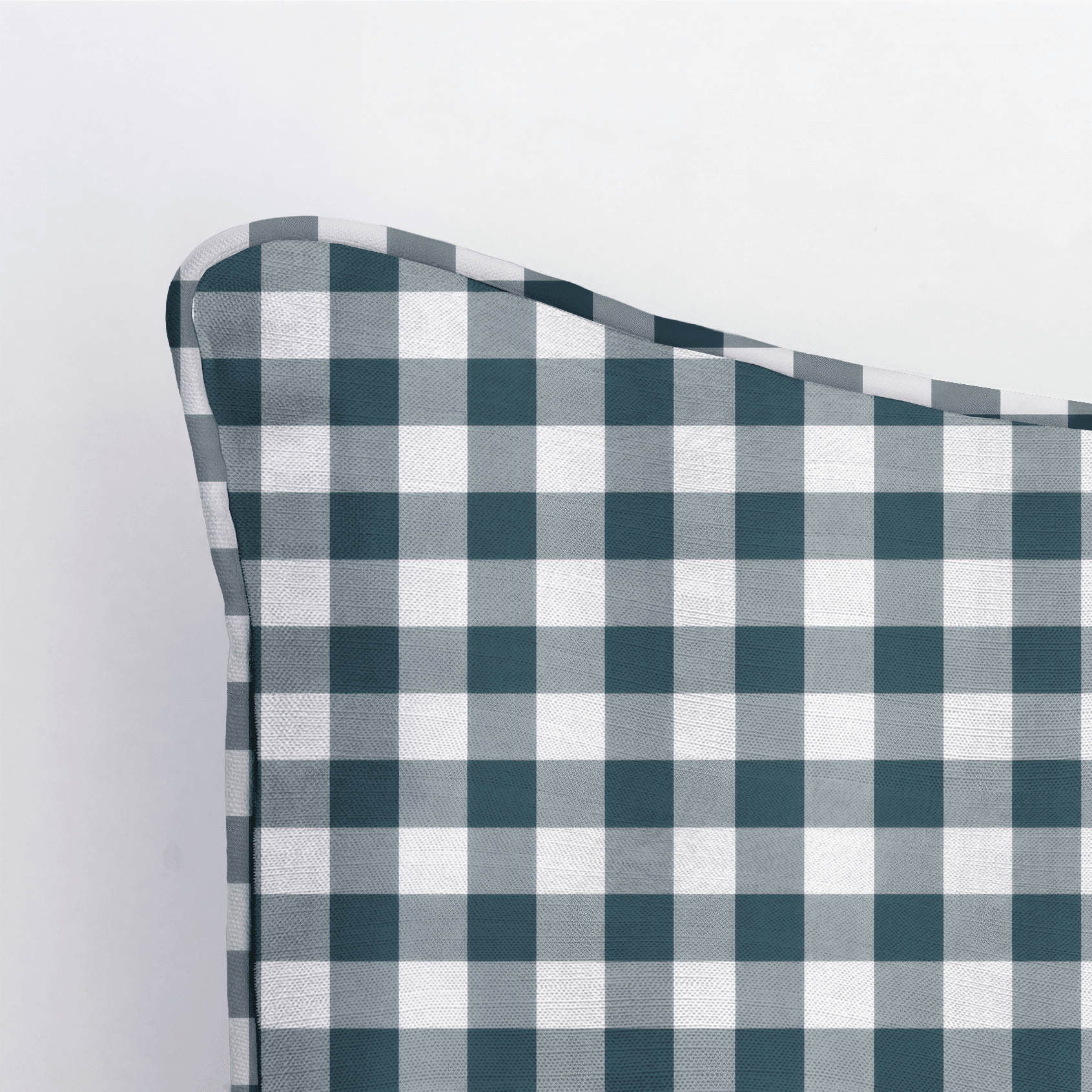 Pearl's Haven Teal Gingham Throw Pillow - Benton Lane Home - Lemon Park