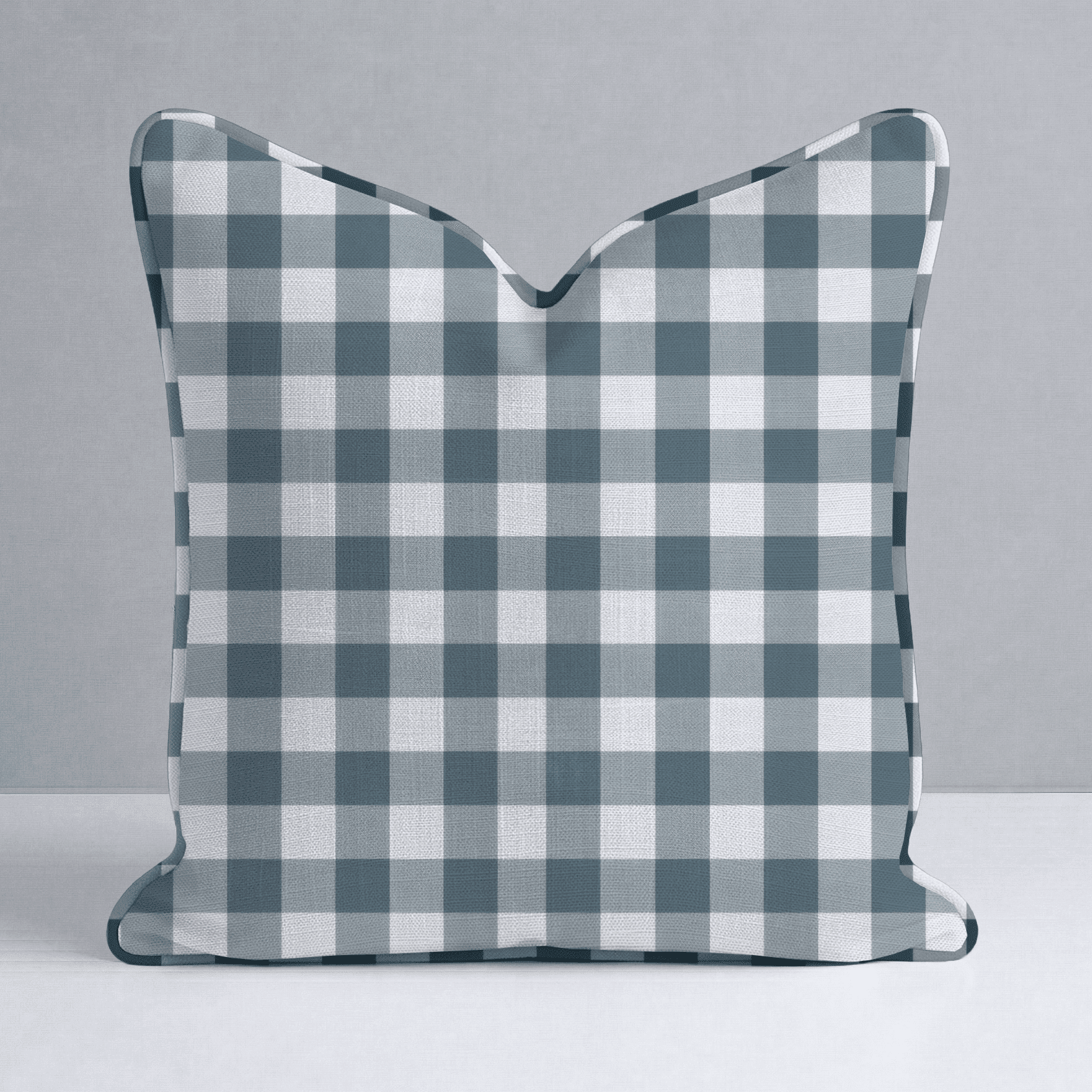 Pearl's Haven Teal Gingham Throw Pillow - Benton Lane Home - Lemon Park