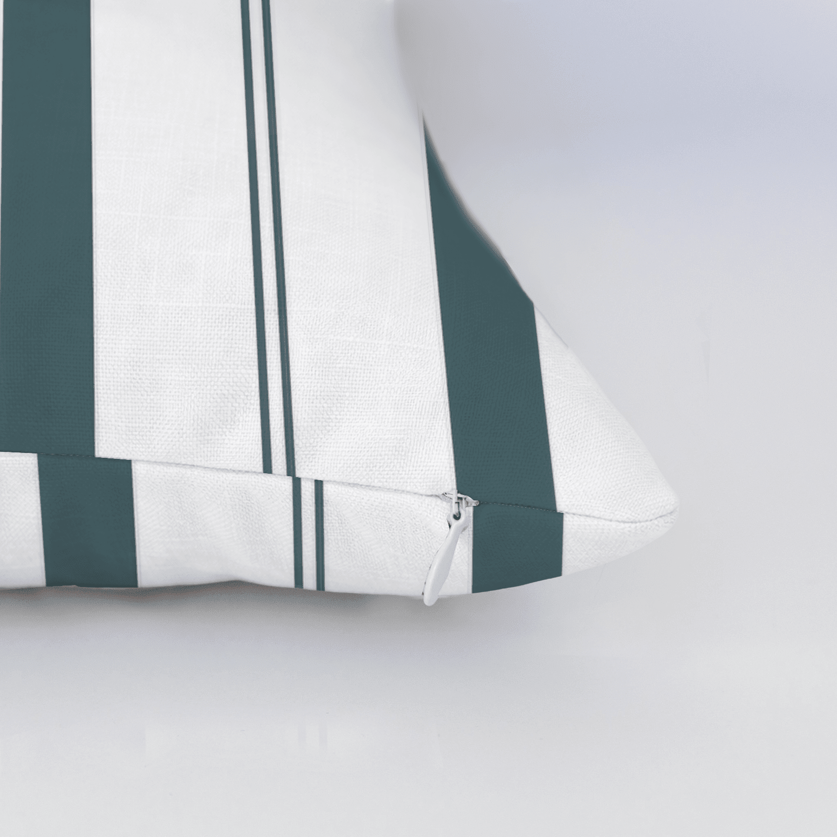 Pearl's Haven Teal Stripes Throw Pillow - Benton Lane Home - Lemon Park