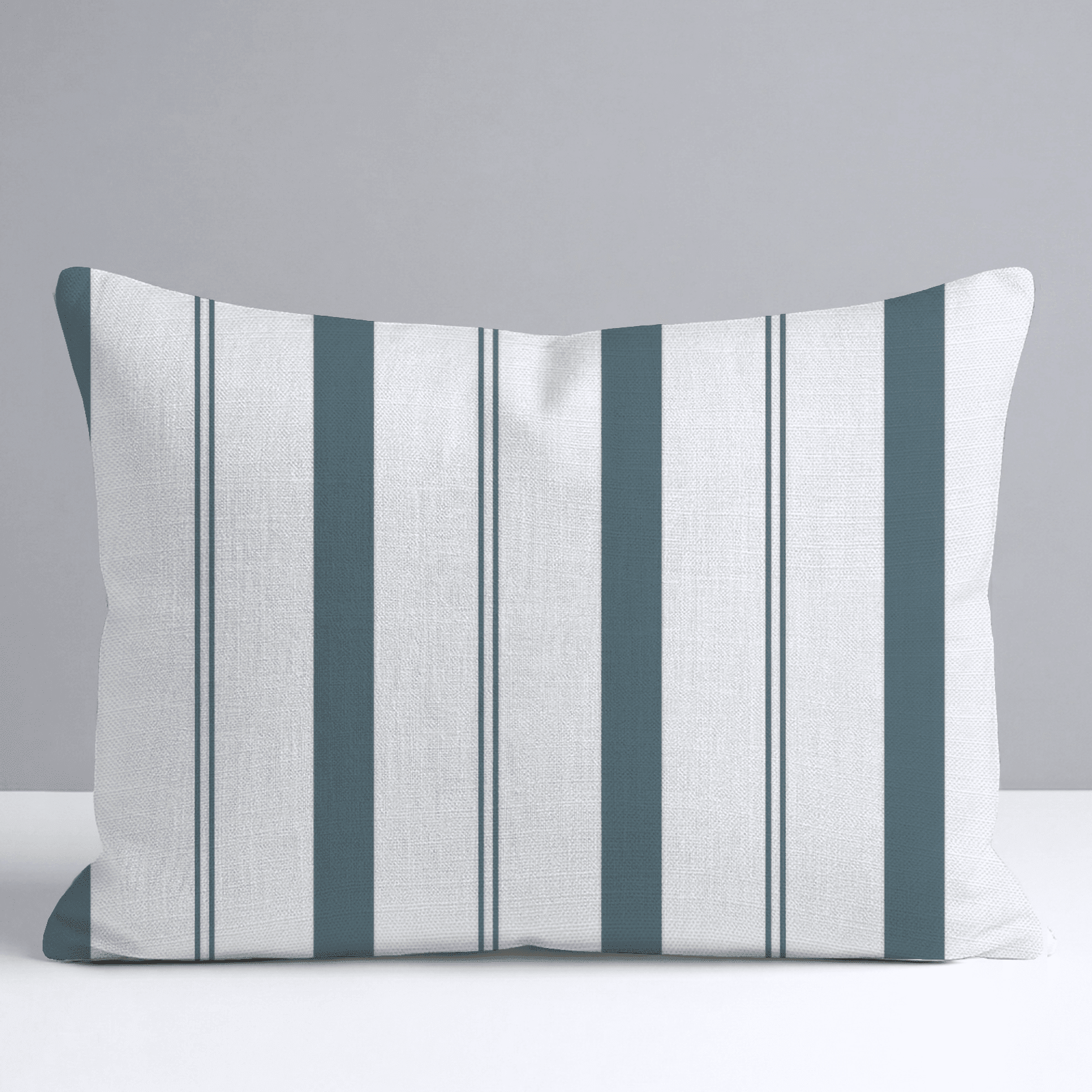 Pearl's Haven Teal Stripes Throw Pillow - Benton Lane Home - Lemon Park