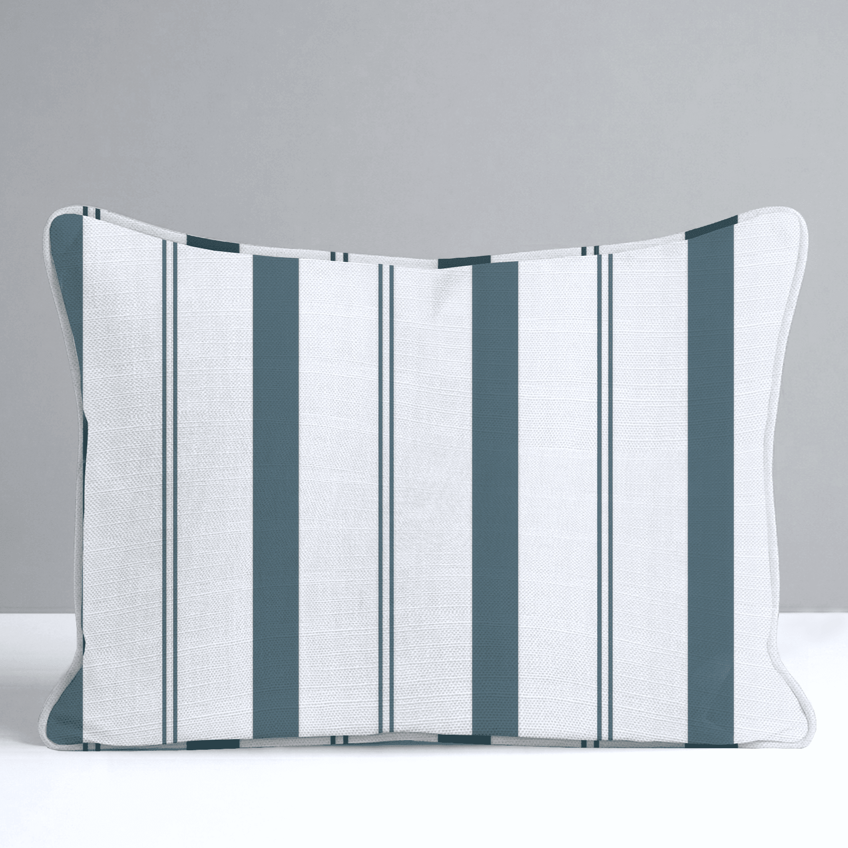 Pearl's Haven Teal Stripes Throw Pillow - Benton Lane Home - Lemon Park