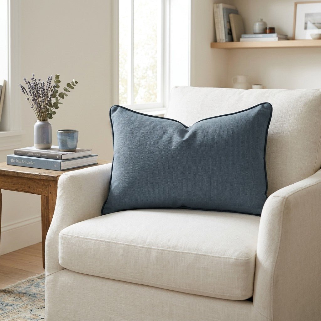 Pearl's Haven Teal Throw Pillow - Benton Lane Home - Lemon Park