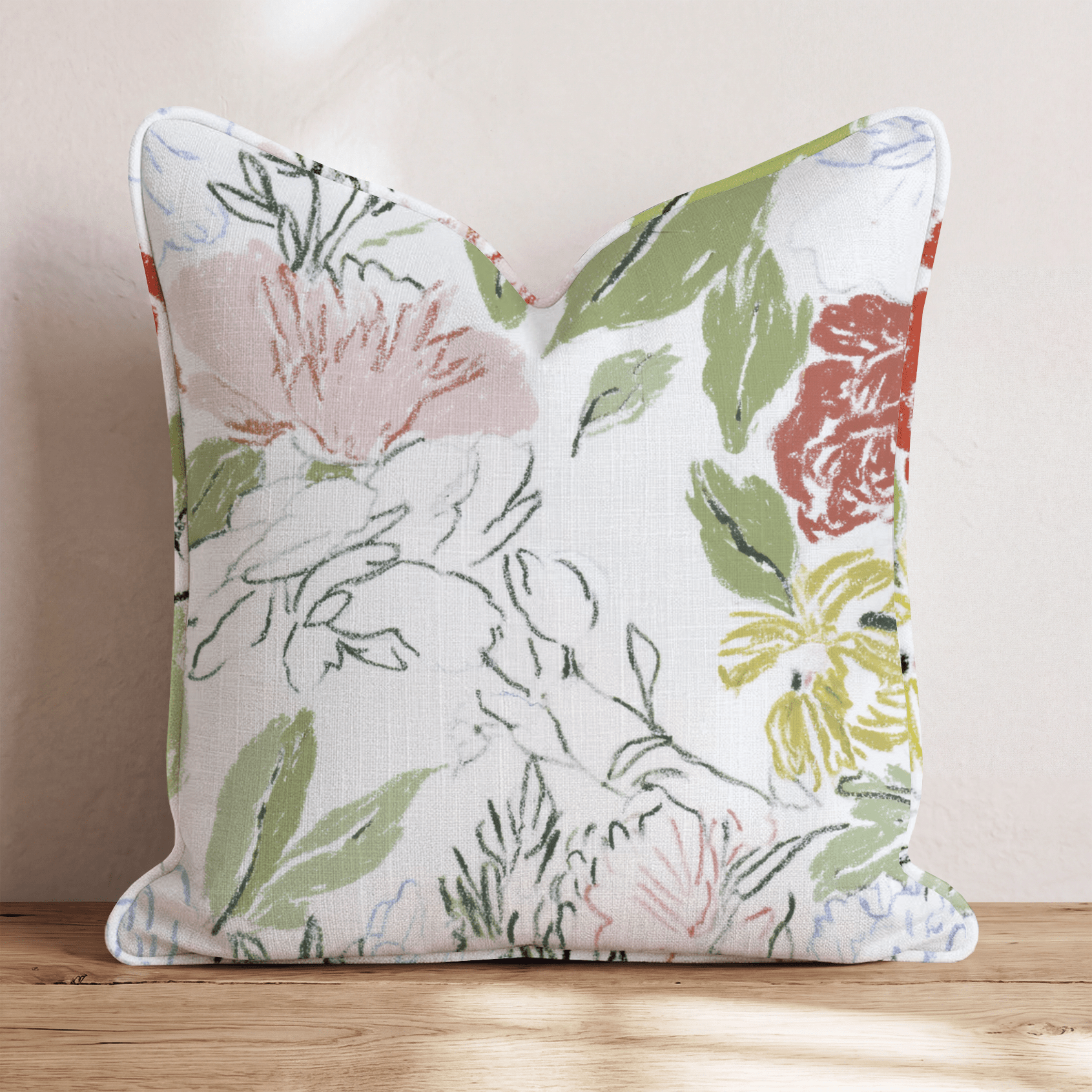 Pencil Petal Two Throw Pillow - Benton Lane Home - Hillcroft Home