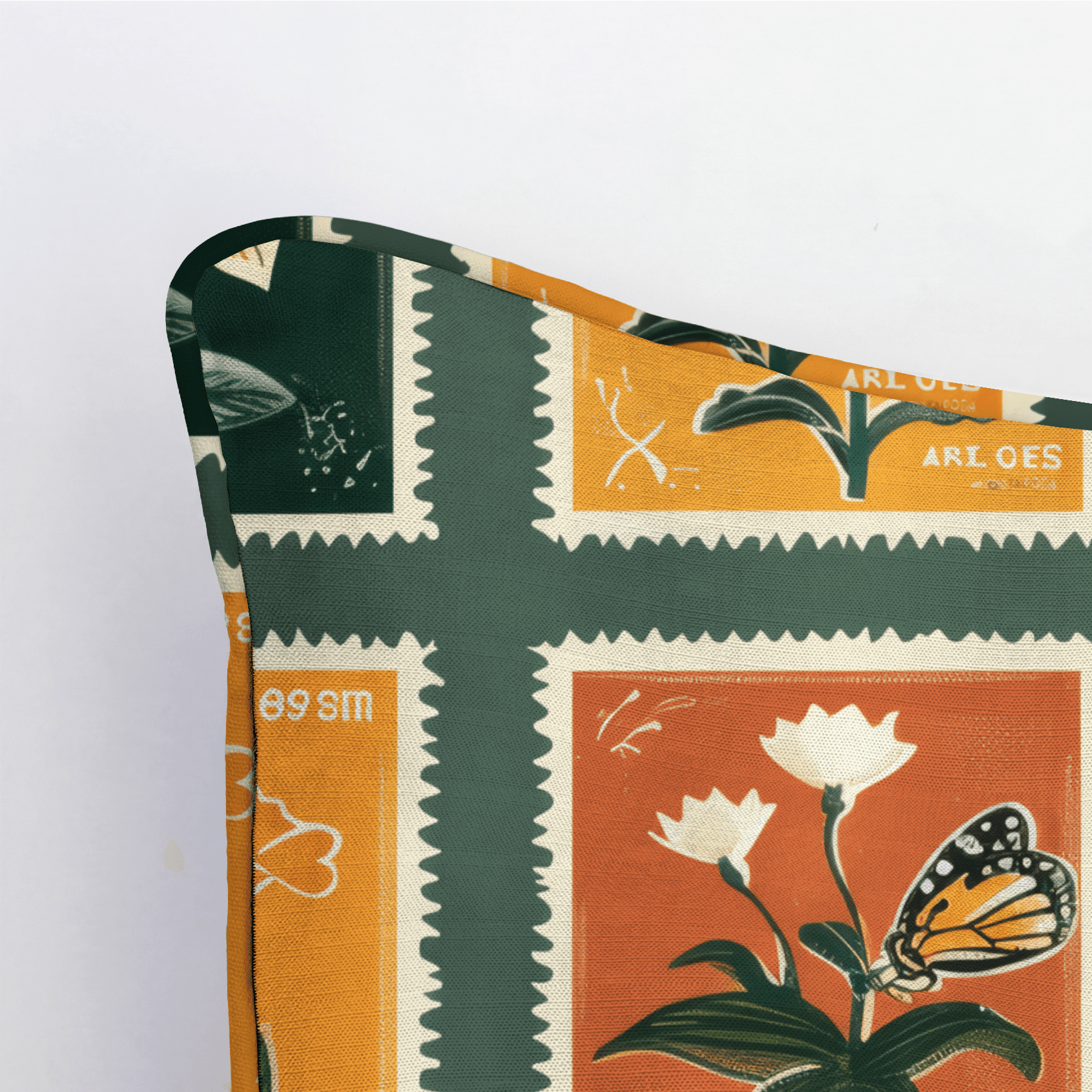 Penelope's Postage Throw Pillow - Benton Lane Home - Lemon Park