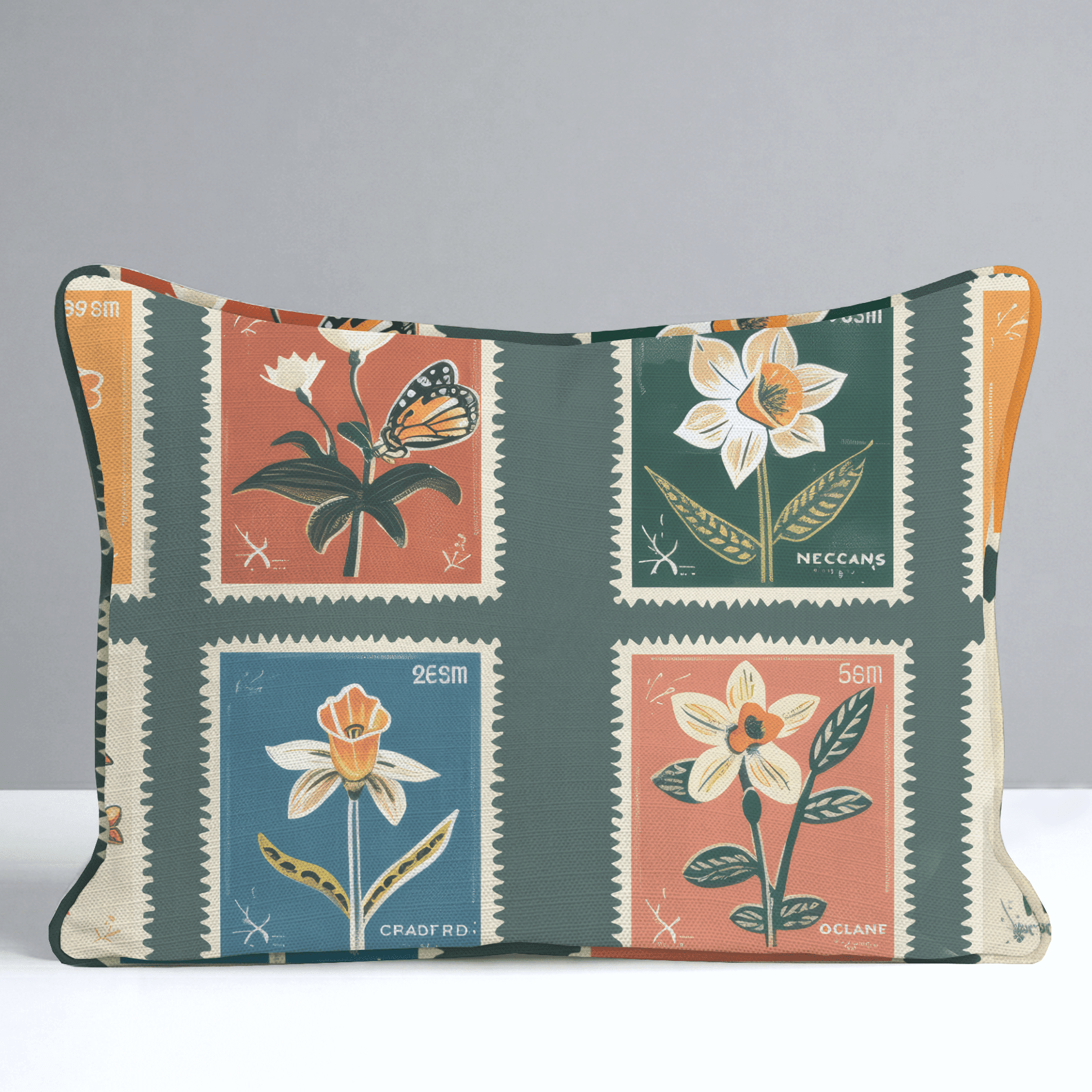 Penelope's Postage Throw Pillow - Benton Lane Home - Lemon Park