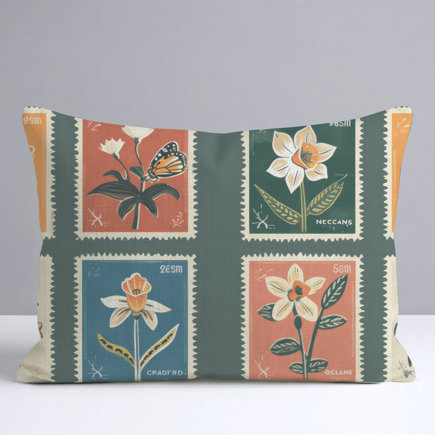 Penelope's Postage Throw Pillow - Benton Lane Home - Lemon Park