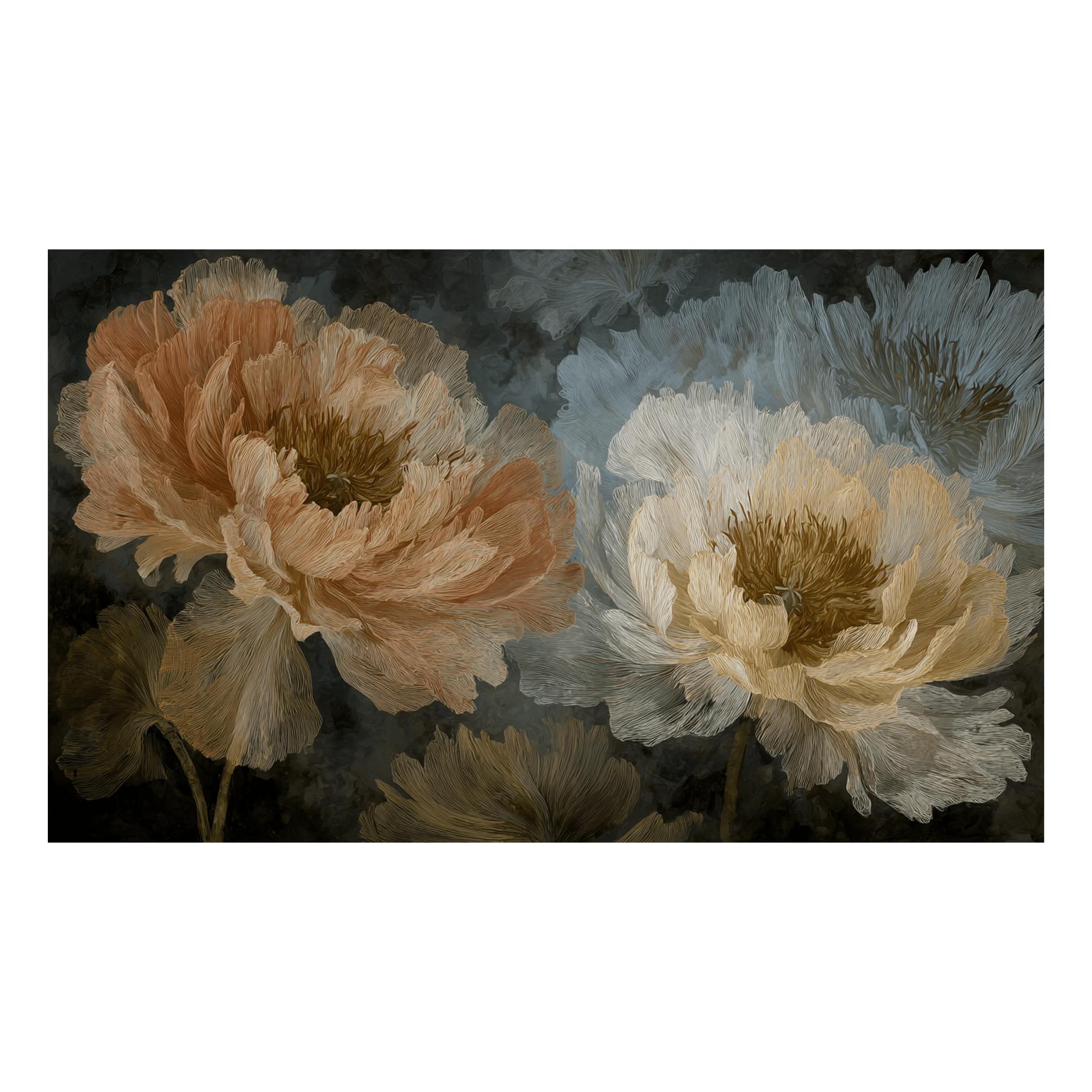 Peony Portrait - Tapestry - Benton Lane Home - Painted Paper