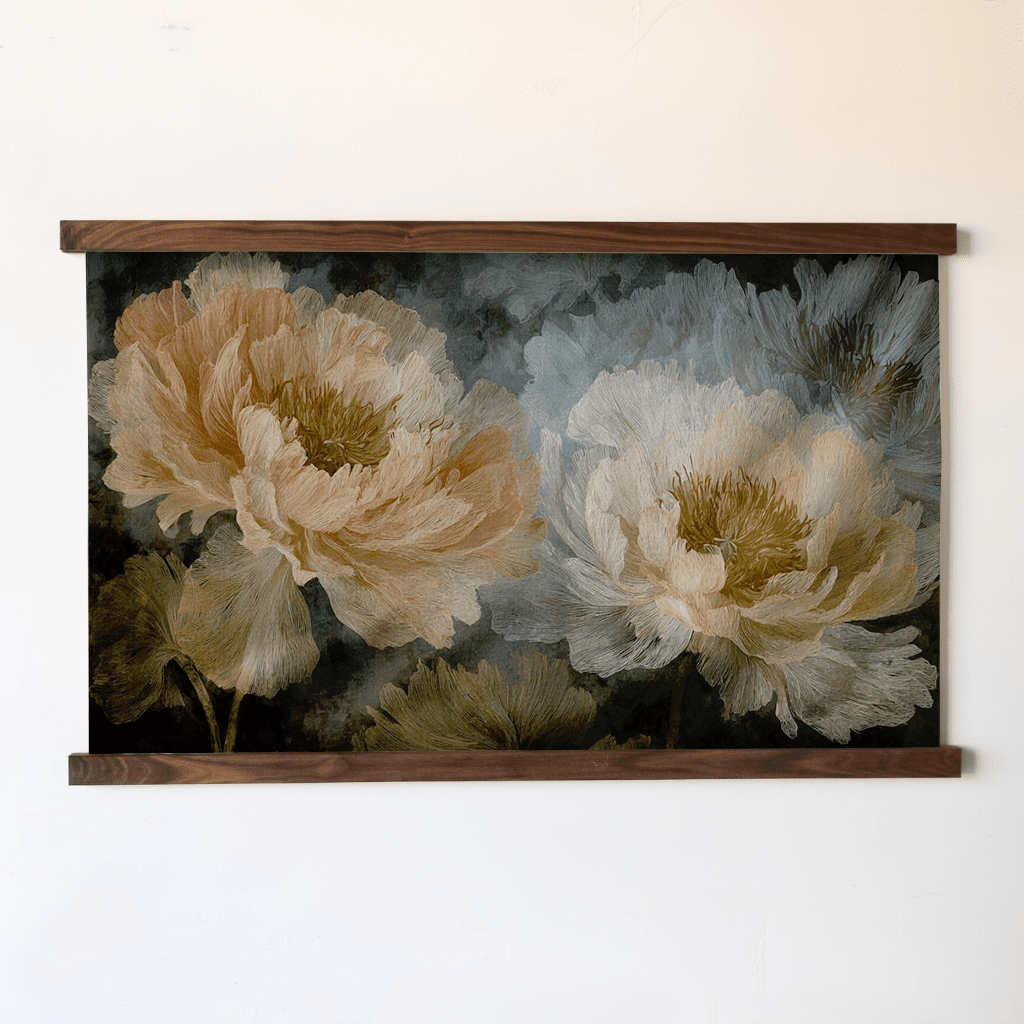 Peony Portrait - Tapestry - Benton Lane Home - Painted Paper