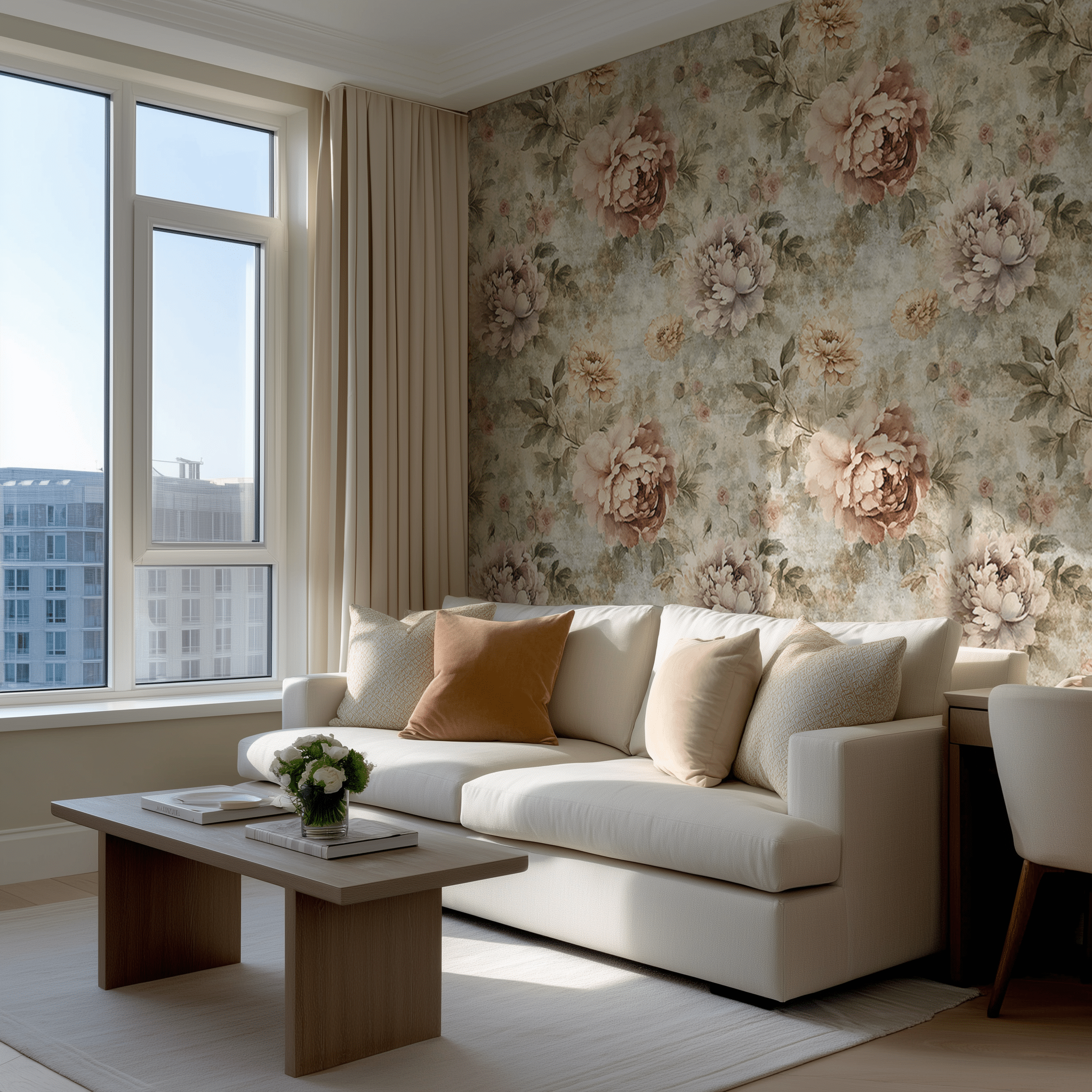 Peony Whispers Wallpaper - Benton Lane Home - Painted Paper