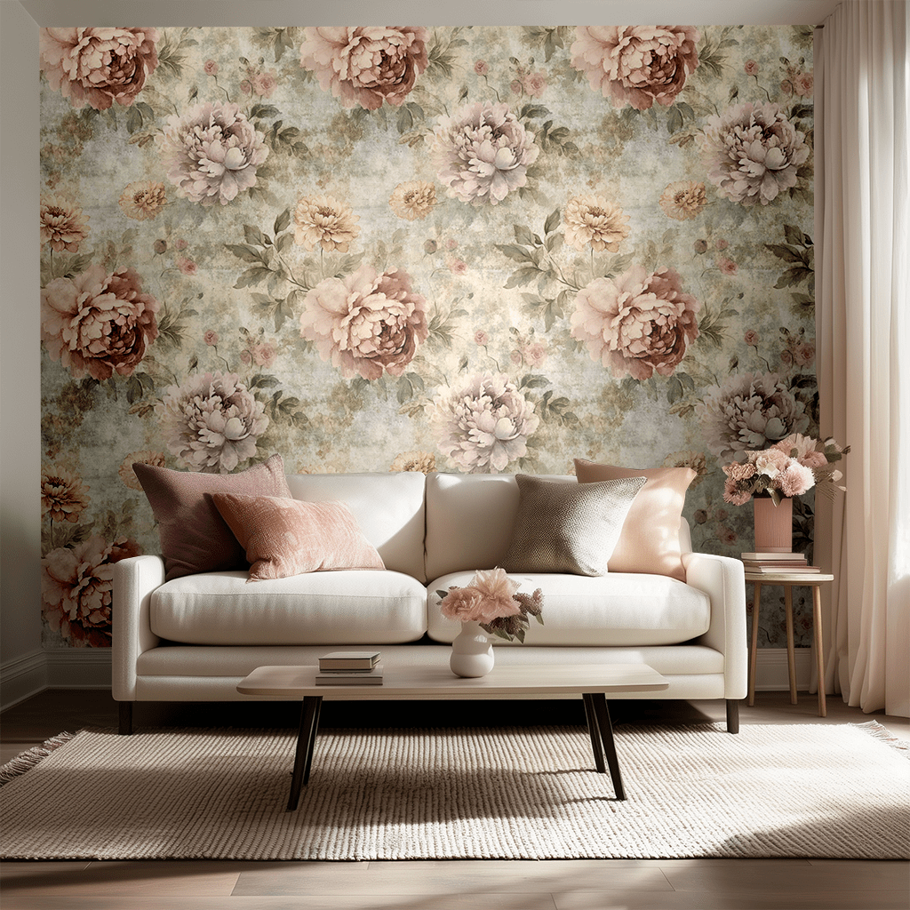 Peony Whispers Wallpaper - Benton Lane Home - Painted Paper