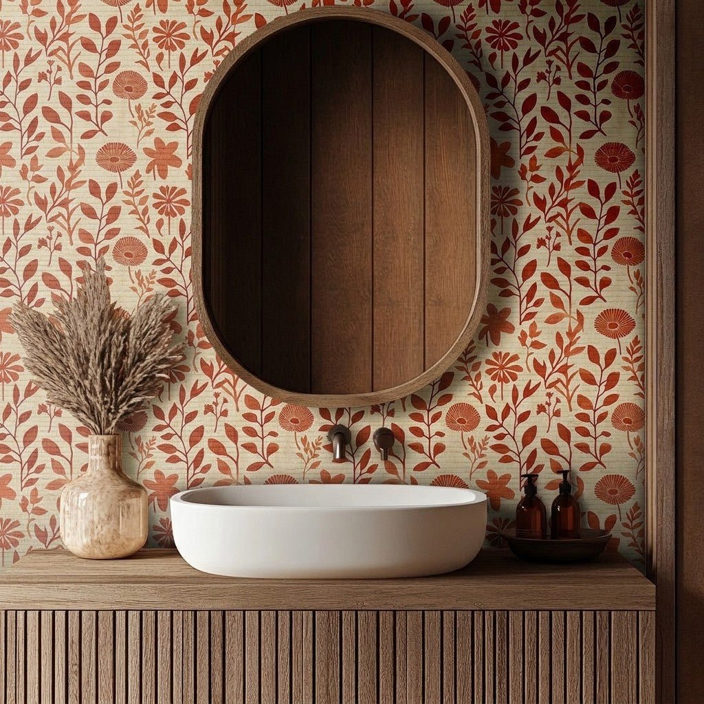 Peregrine Faux Grasscloth Wallpaper - Painted Paper