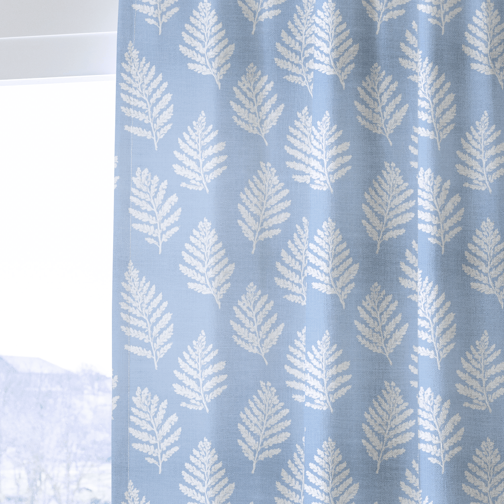 Periwinkle Branches - Drapery - Benton Lane Home - Lemon Park